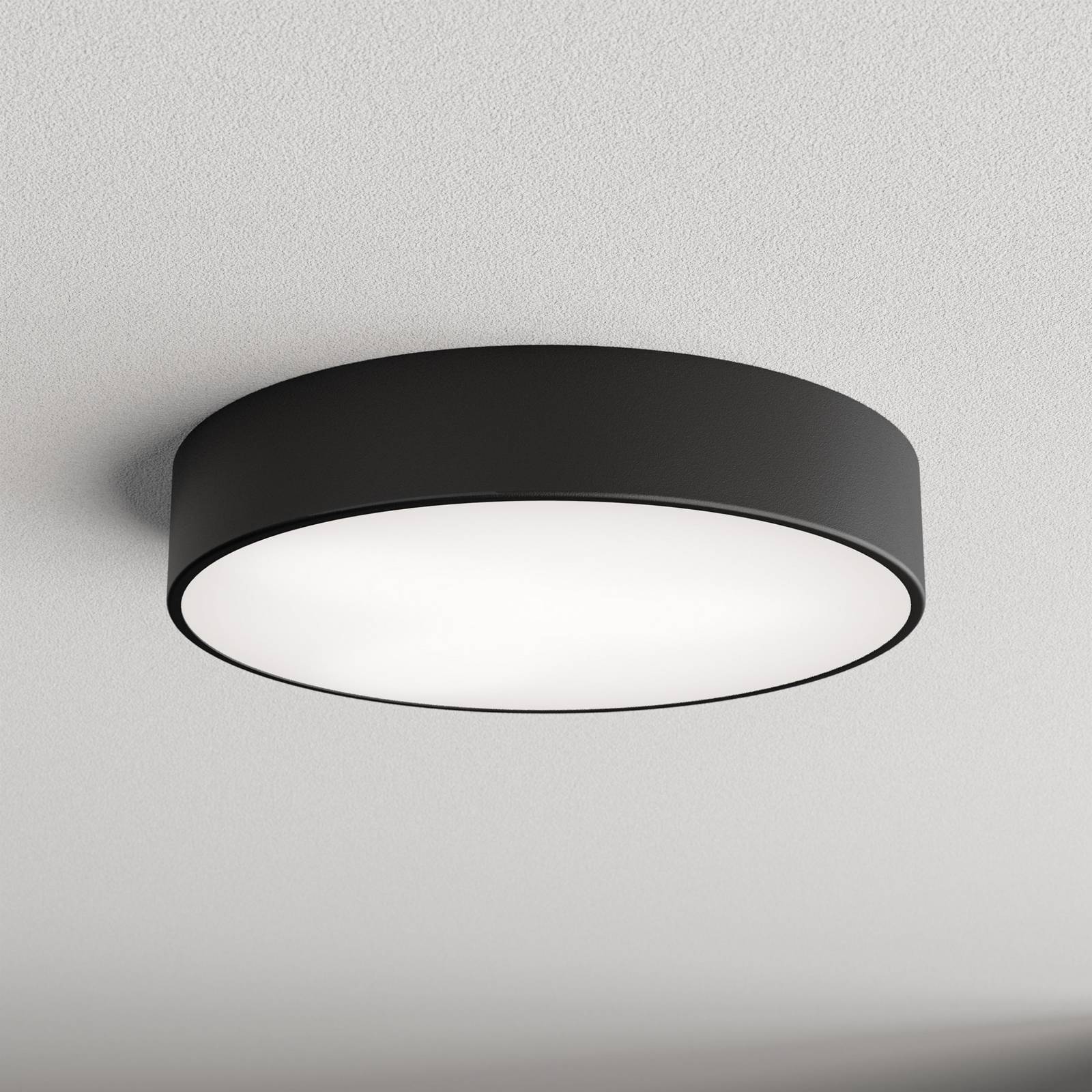 TEMAR LIGHTING Plafonnier Cleo 400, IP54, Ø 40 cm noir