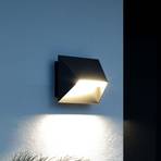 Pontio 27 outdoor wall light, width 27 cm, black