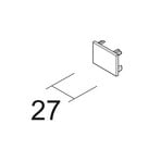 Ivela end cap SQUARE 48 V rail, black, plastic
