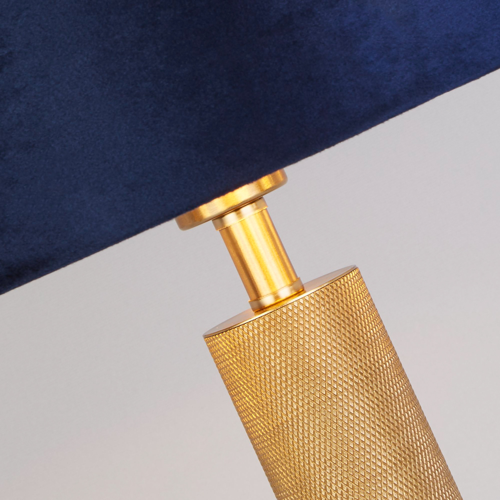 London table lamp, brass / blue