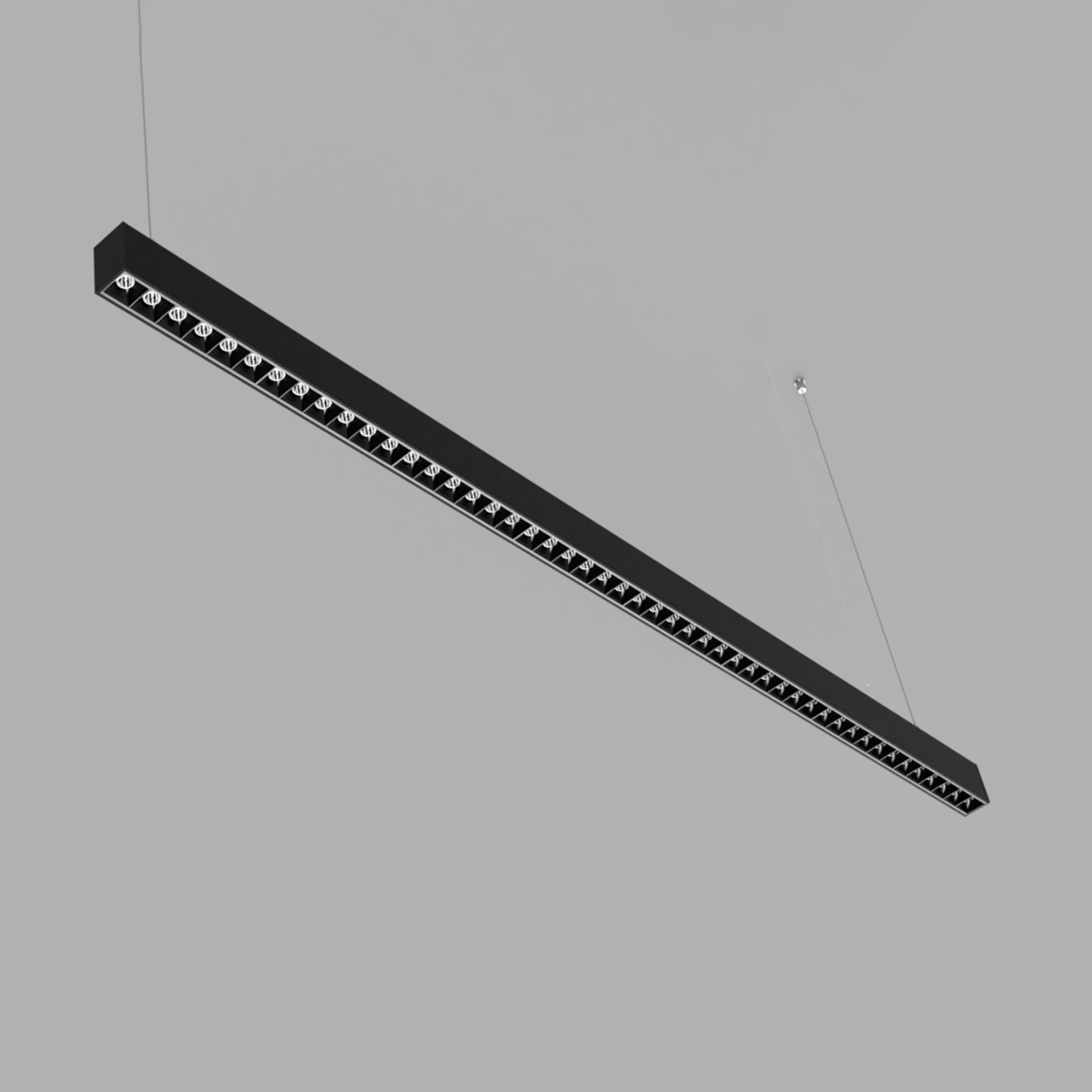 LI-EX Office LED-pendellampa Remote 130cm svart