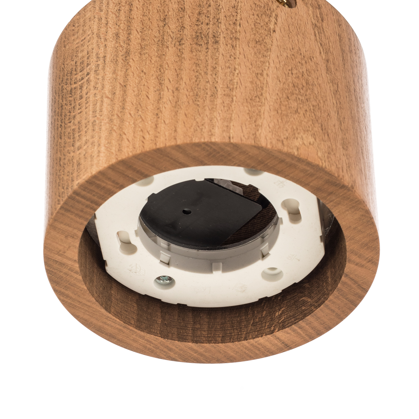 Ernest downlight, wood, 10 cm round, GX53 Ernest downlight, wood, 10 cm round, GX53