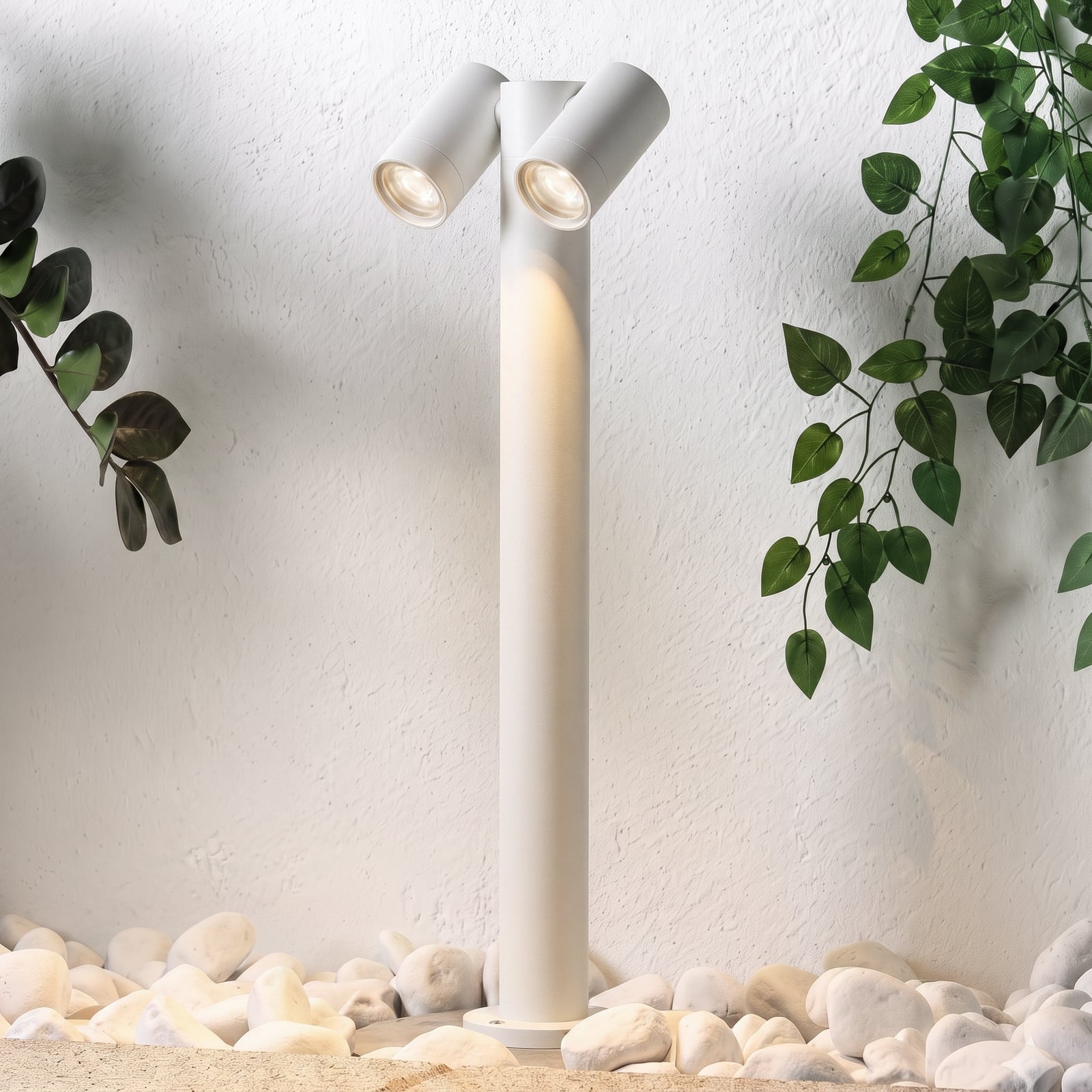 PRIOS takų šviestuvas „Tulimar“, 2 lempų, 60 cm, baltas, IP65 PRIOS takų šviestuvas „Tulimar“, 2 lempų, 60 cm, baltas, IP65