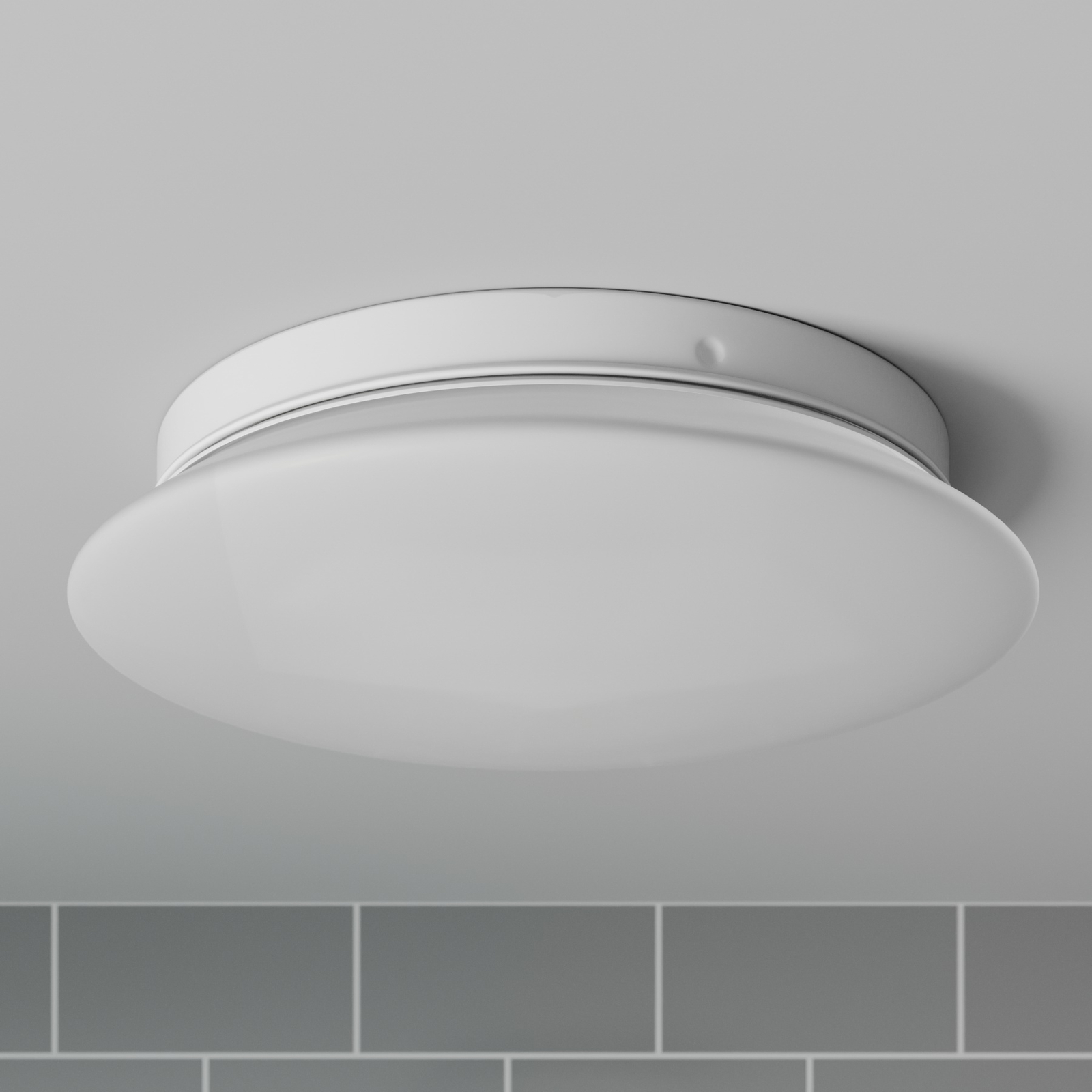 Arcchio Solomia LED-taklampe, IP44, glass, rund