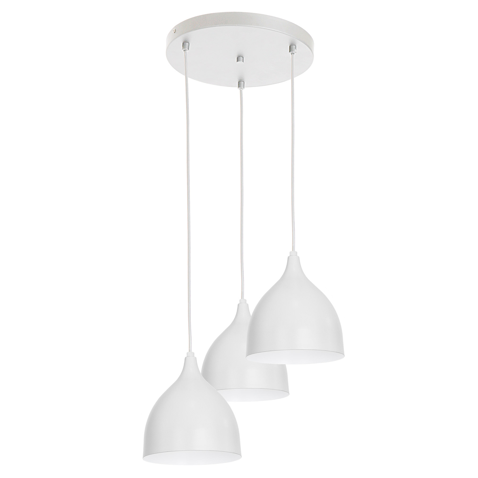 Nanu hanging light three-bulb round light grey