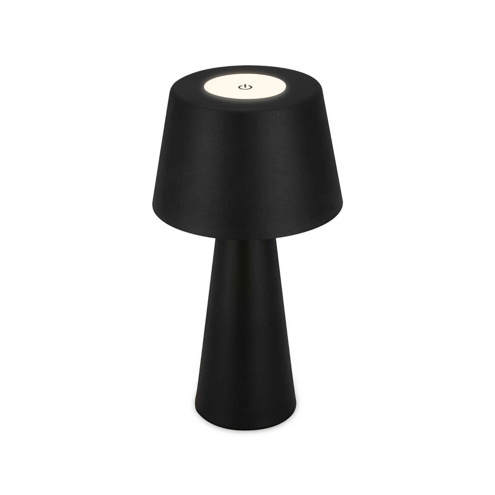 LED-Tischlampe Kihi mit aufladbarem Akku, schwarz