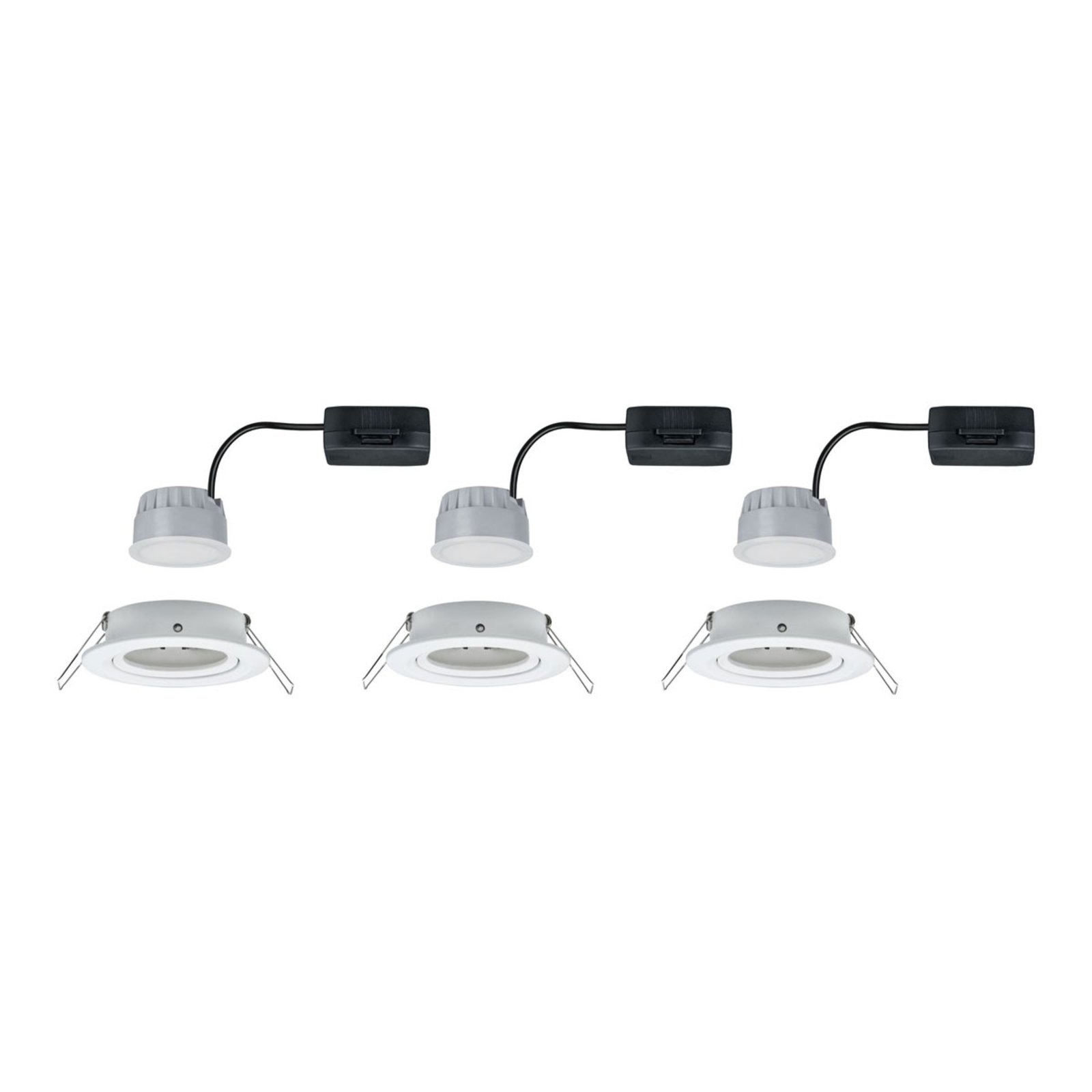 Nova Coin 3-spot round swivelling, white - Paulmann