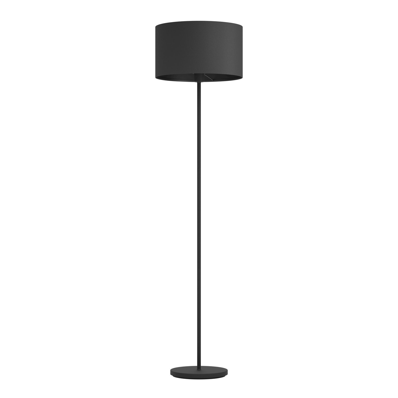 Maserlo floor lamp, black, height 151 cm, fabric/steel