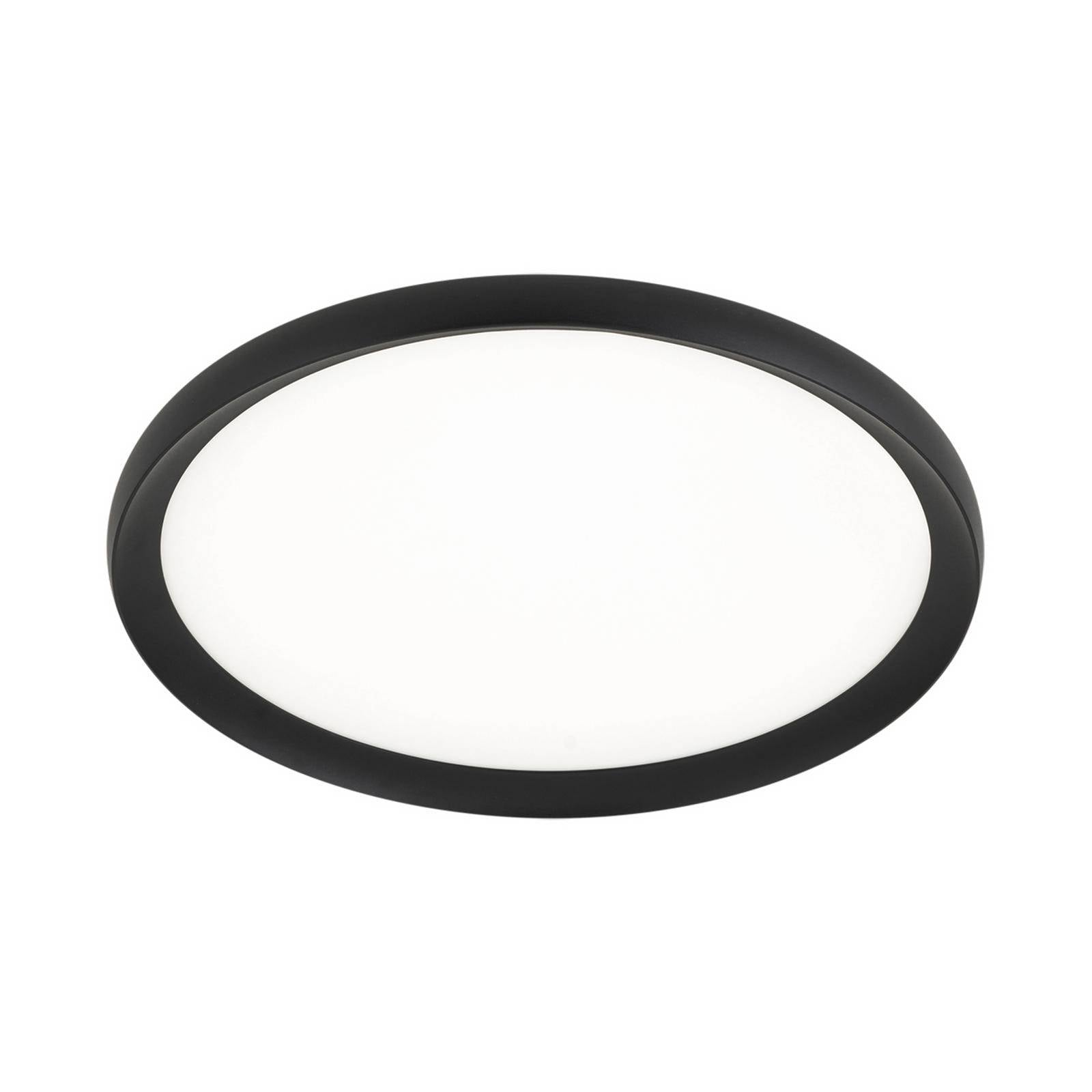 LED-Deckenlampe Kant, Ø 40 cm schwarz, CCT Metall/Kunststoff