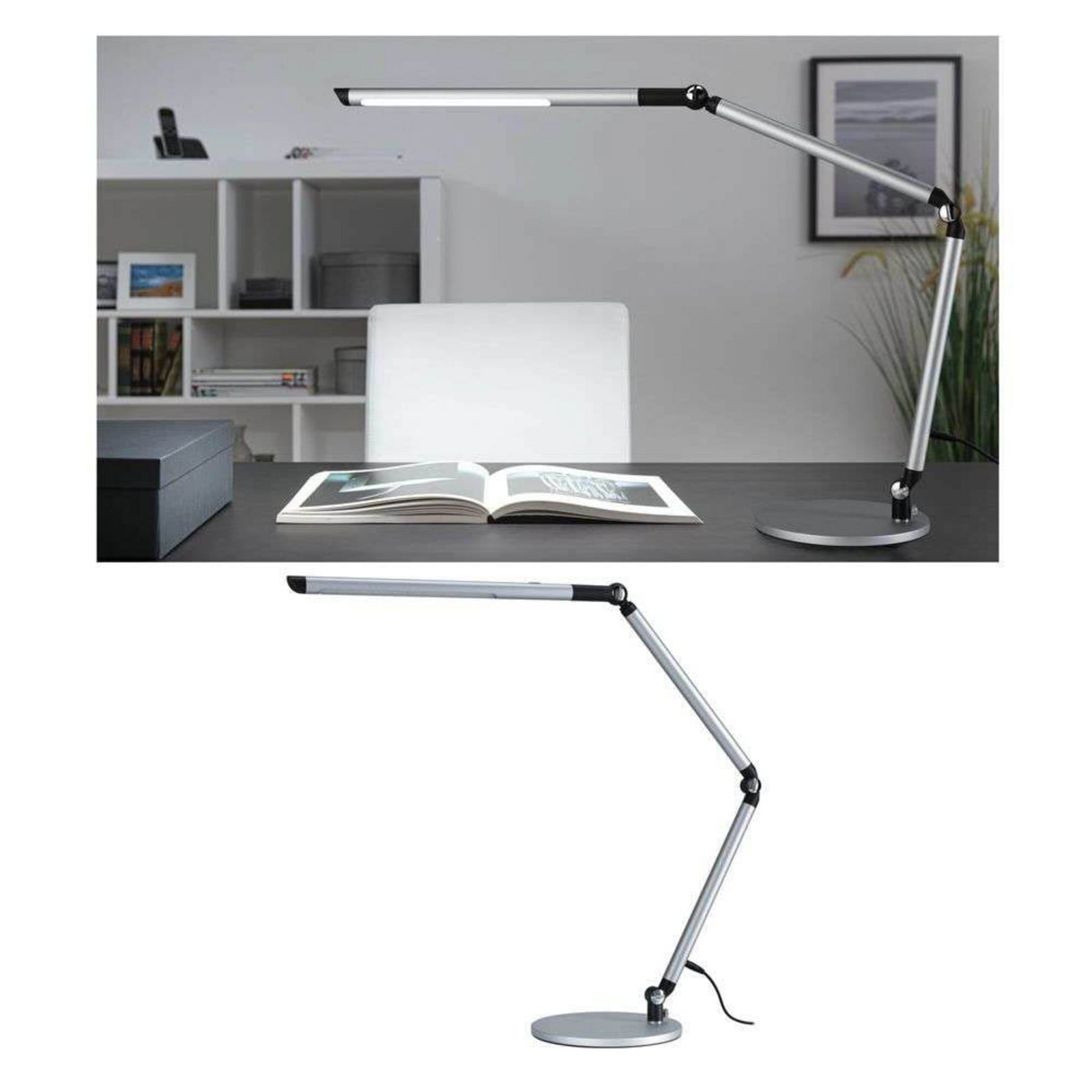 FlexBar skrivbordslampa 3-stegs dimbar. Matt silver Paulmann - Arbetsrum / hemkontor - Aluminium