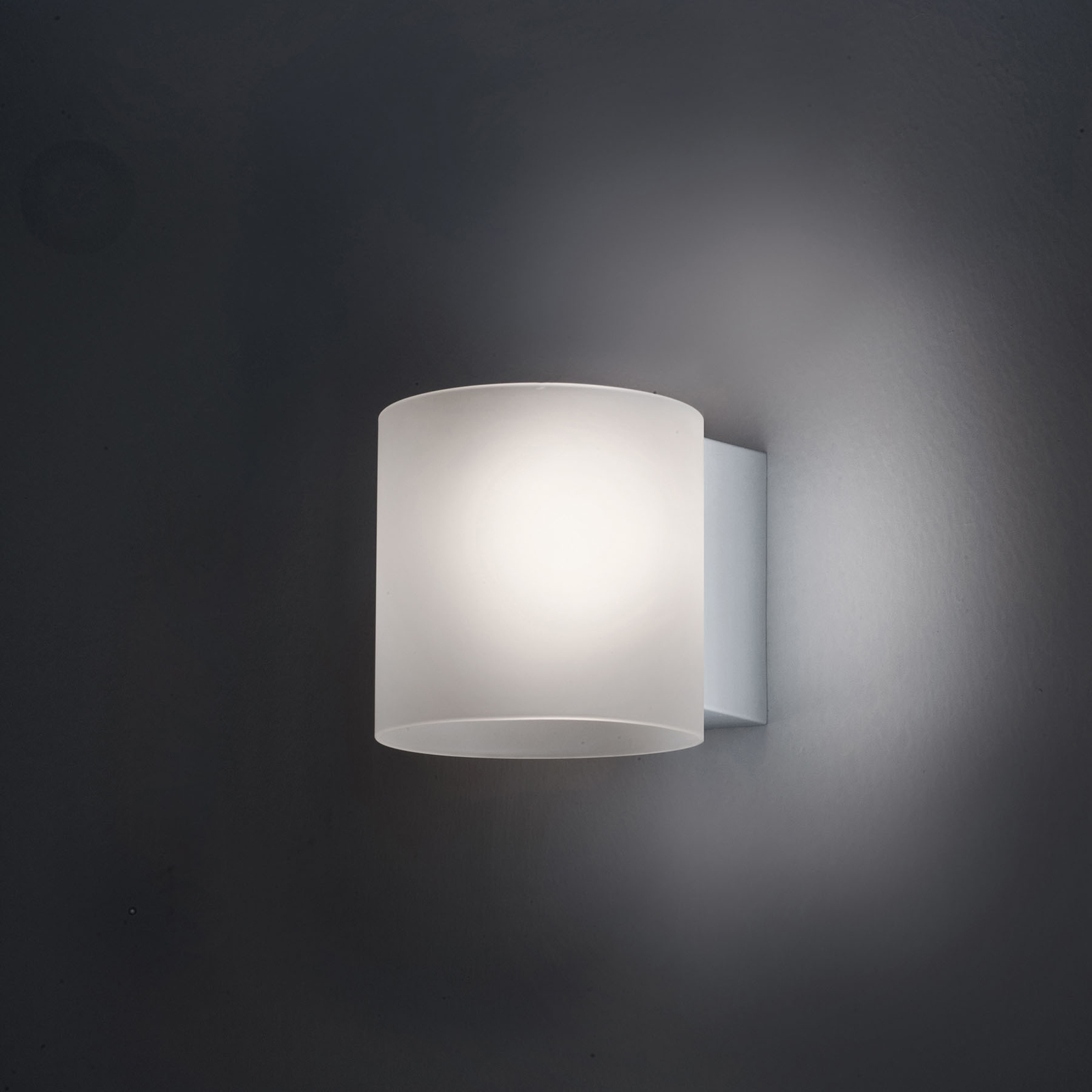 Martinelli Luce Tube væglampe, glasskærm, 10 cm