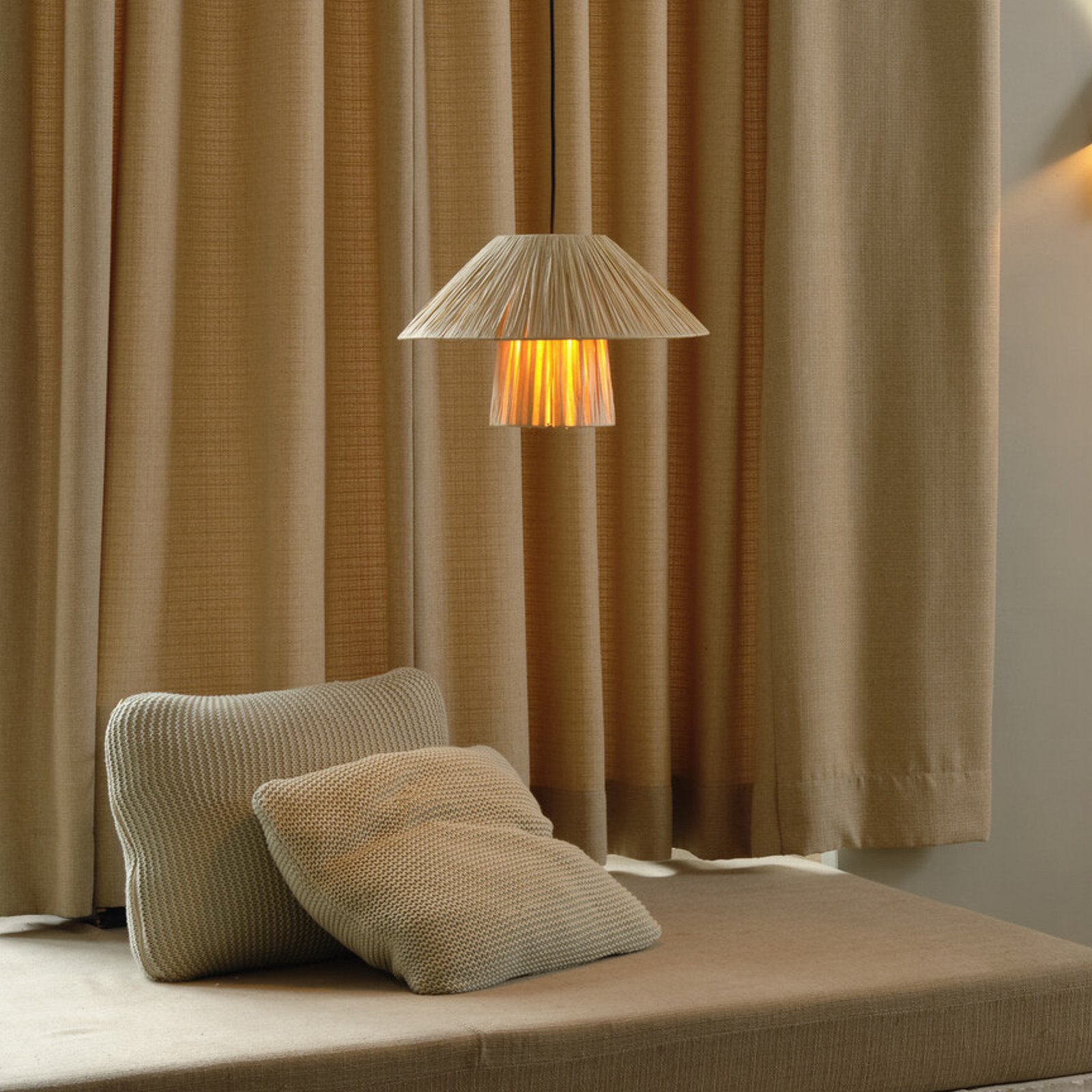 OSRAM viseča svetilka Decor Bamboo Paper Hut Ø 40 cm, bambus, E27