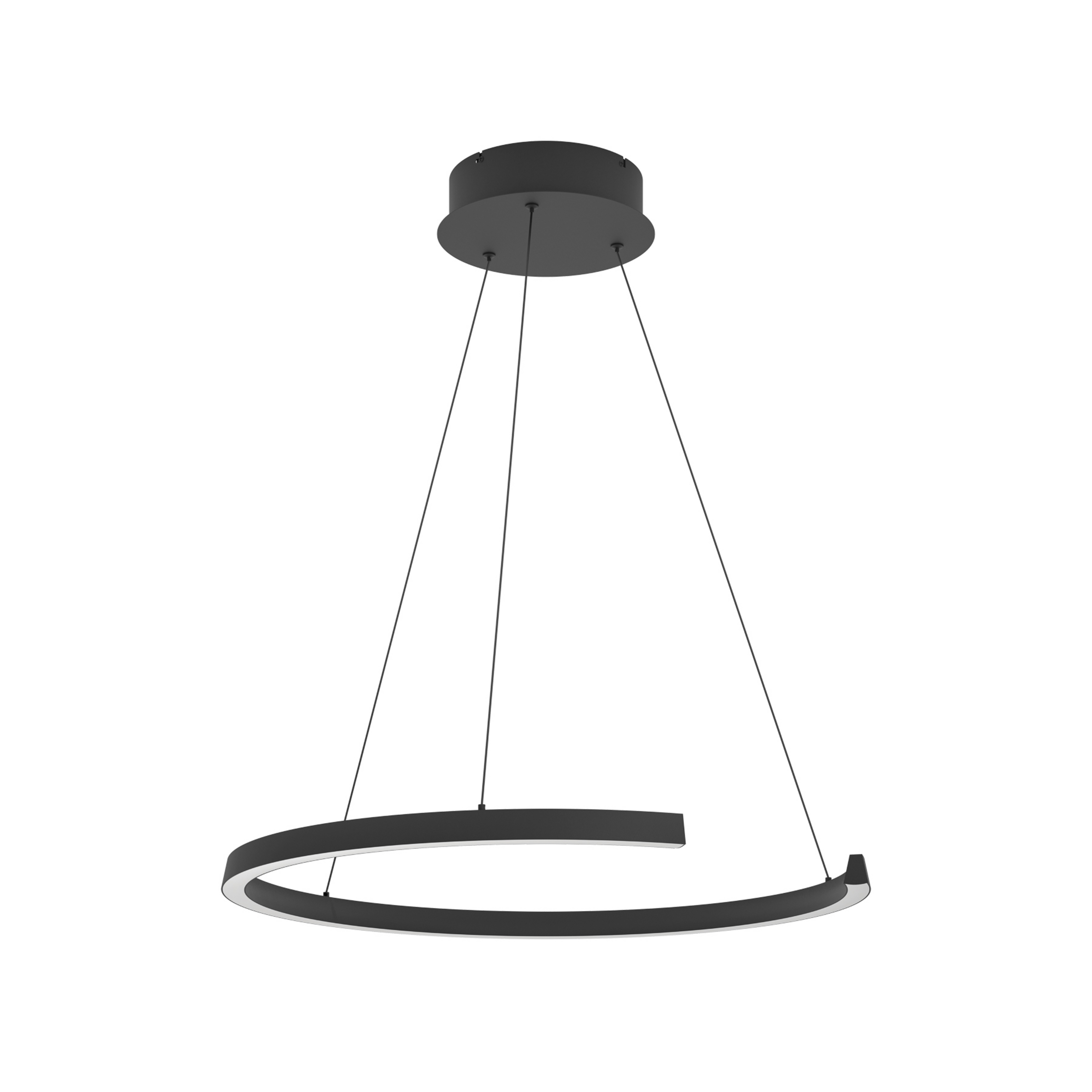 Labonete hanging light, black, Ø80cm, 1-bulb, CCT - Stars of Light