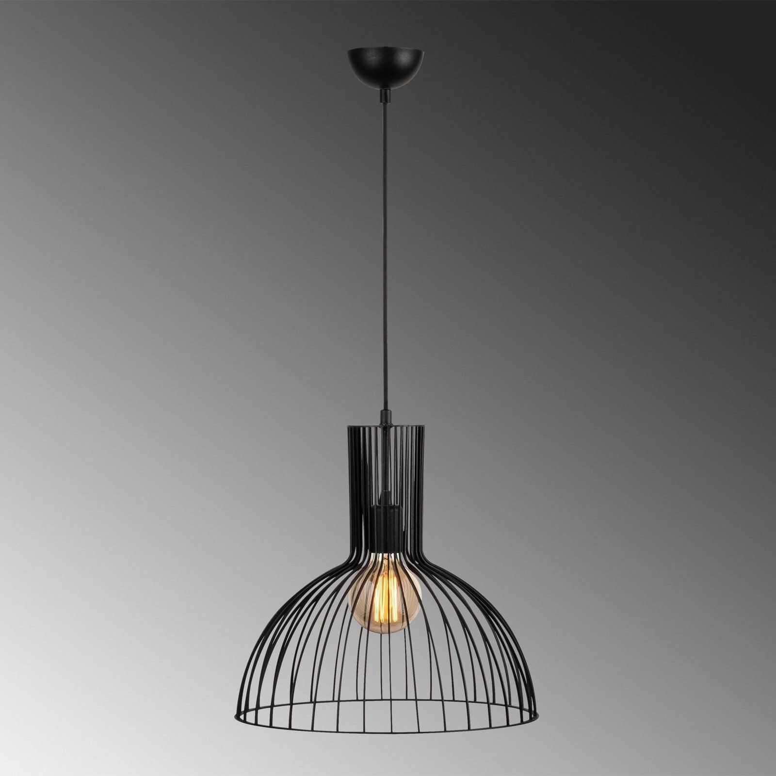 Suspension Fellini MR-672, noir, métal, Ø 38 cm