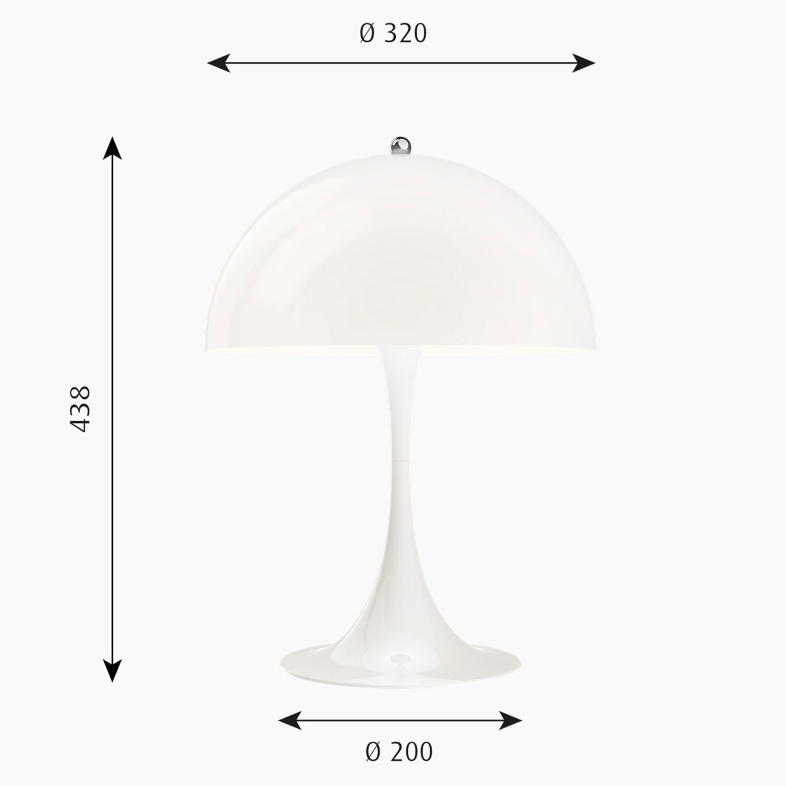 Panthella 320 Table Lamp Opal - Louis Poulsen