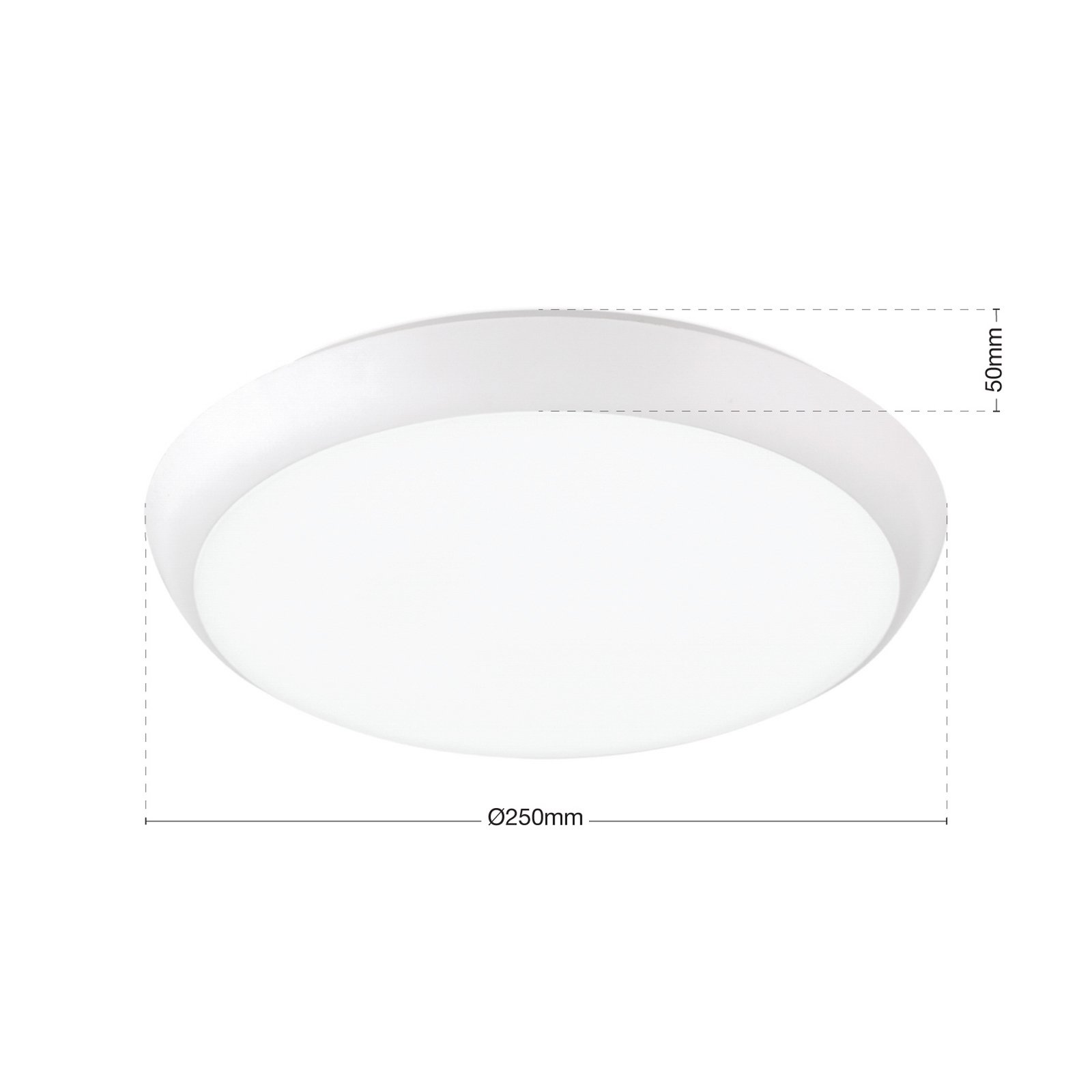 Maggy LED griestu gaisma, Ø 25 cm, balta, CCT, IP65, dekoratīvie gredzeni