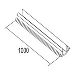 Ivela Schienenabdeckung 1m, 3-Phasen-Schiene LKM