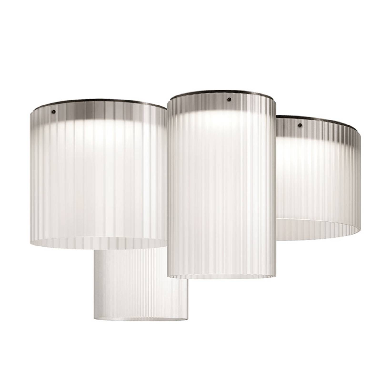 kdln lampa sufitowa LED Giass, biała, Ø 30 cm
