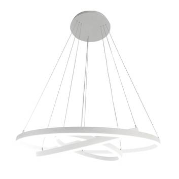 Arcchio Albiona LED-hengelampe, hvit, 3 ringer