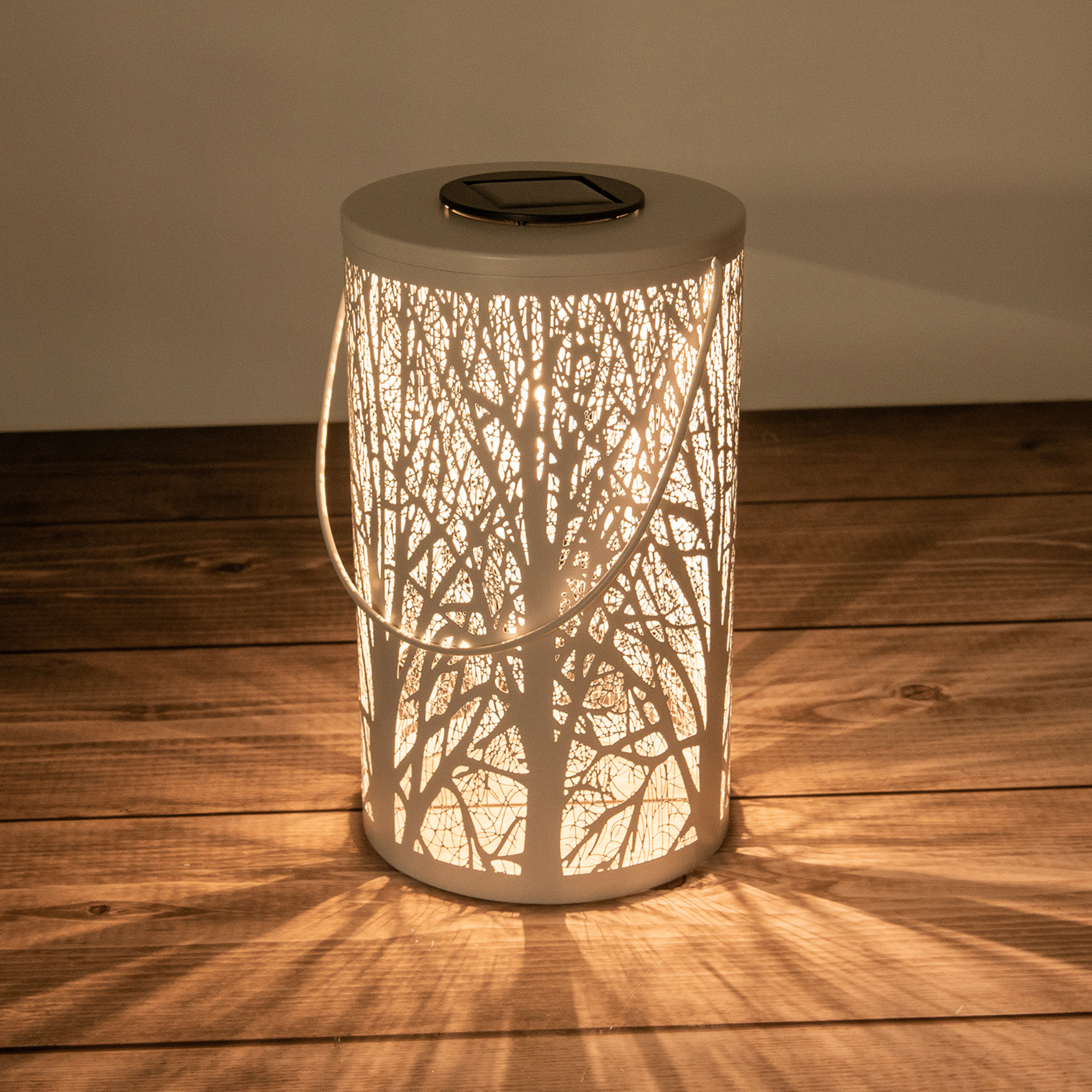 Lanterne solaire LED 5266523 avec motif de forêt