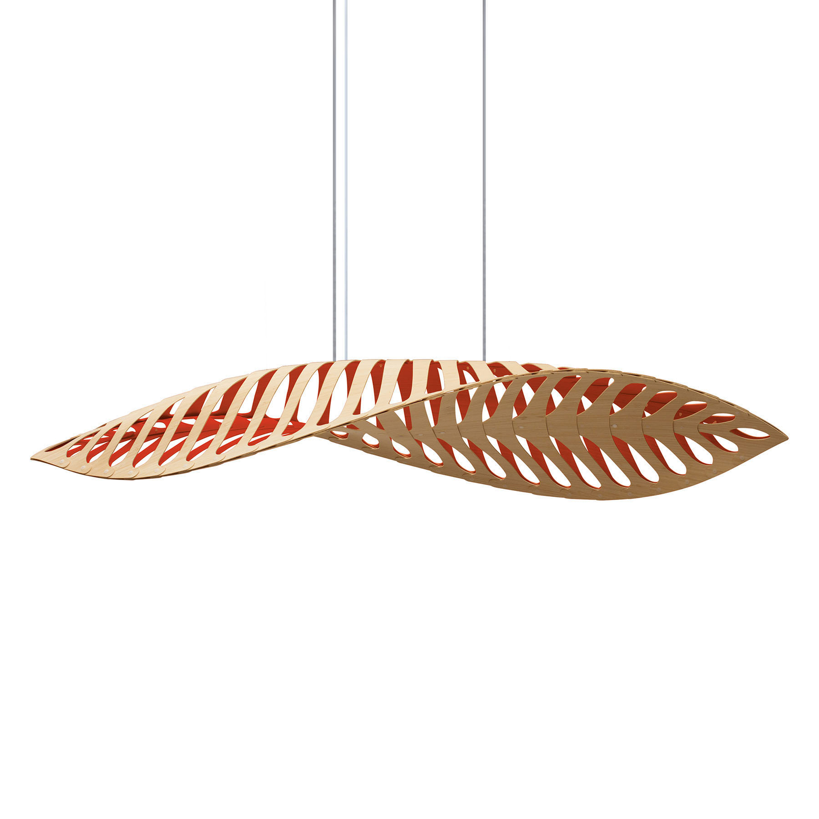 david trubridge Navicula pendant 144 cm bamboo/red