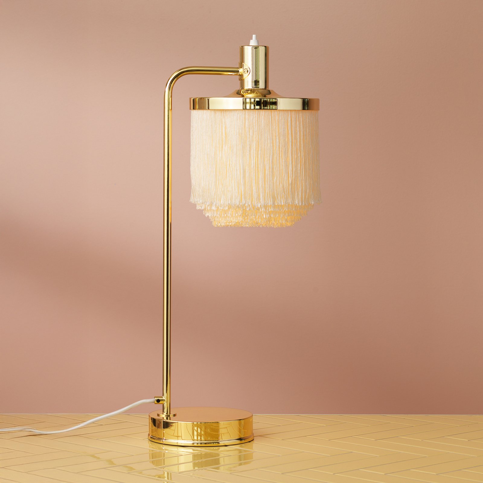 Fringe Table Lamp Cream White - Warm Nordic