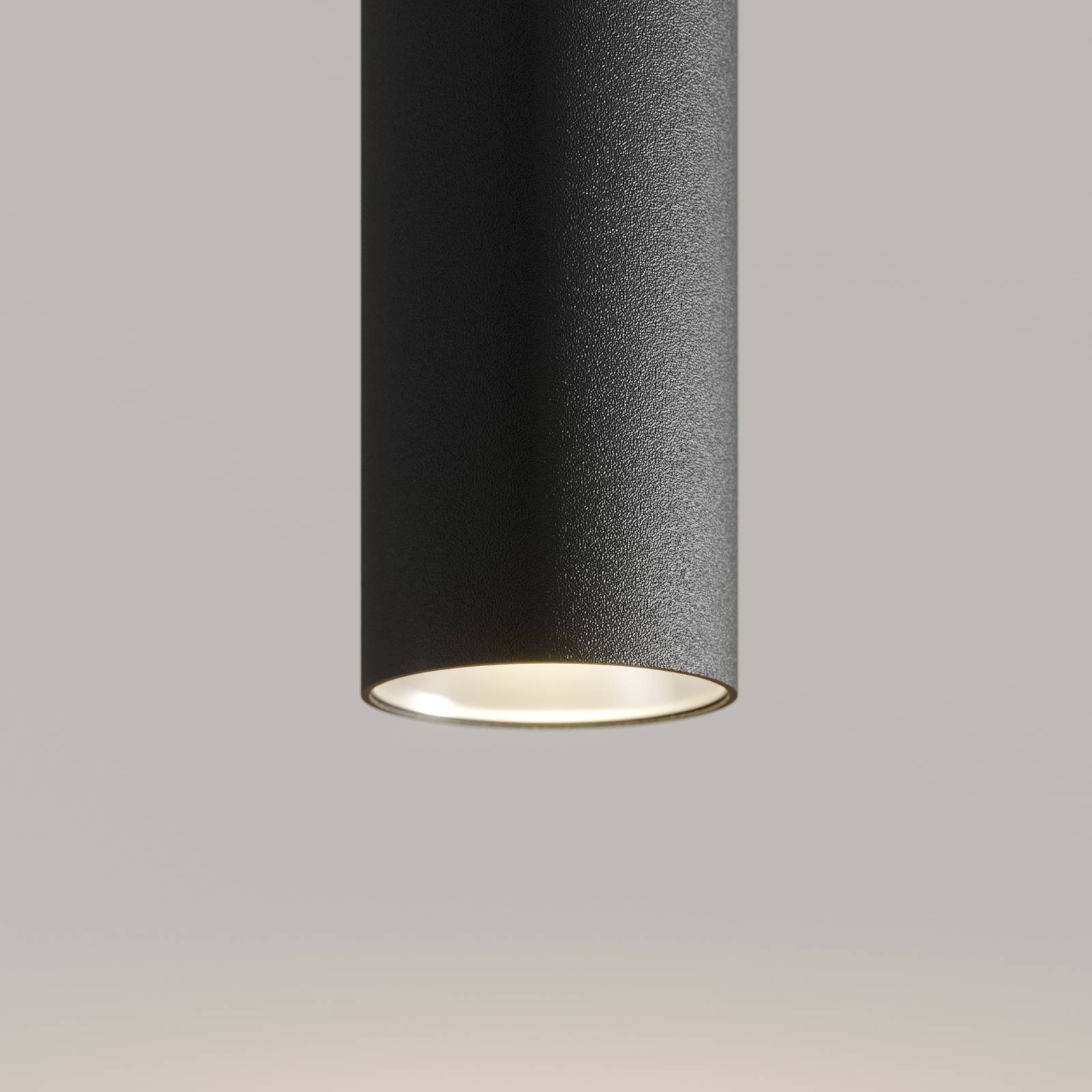 Arcchio lampa wisząca LED Franka, 1-punktowa, czarna, aluminium