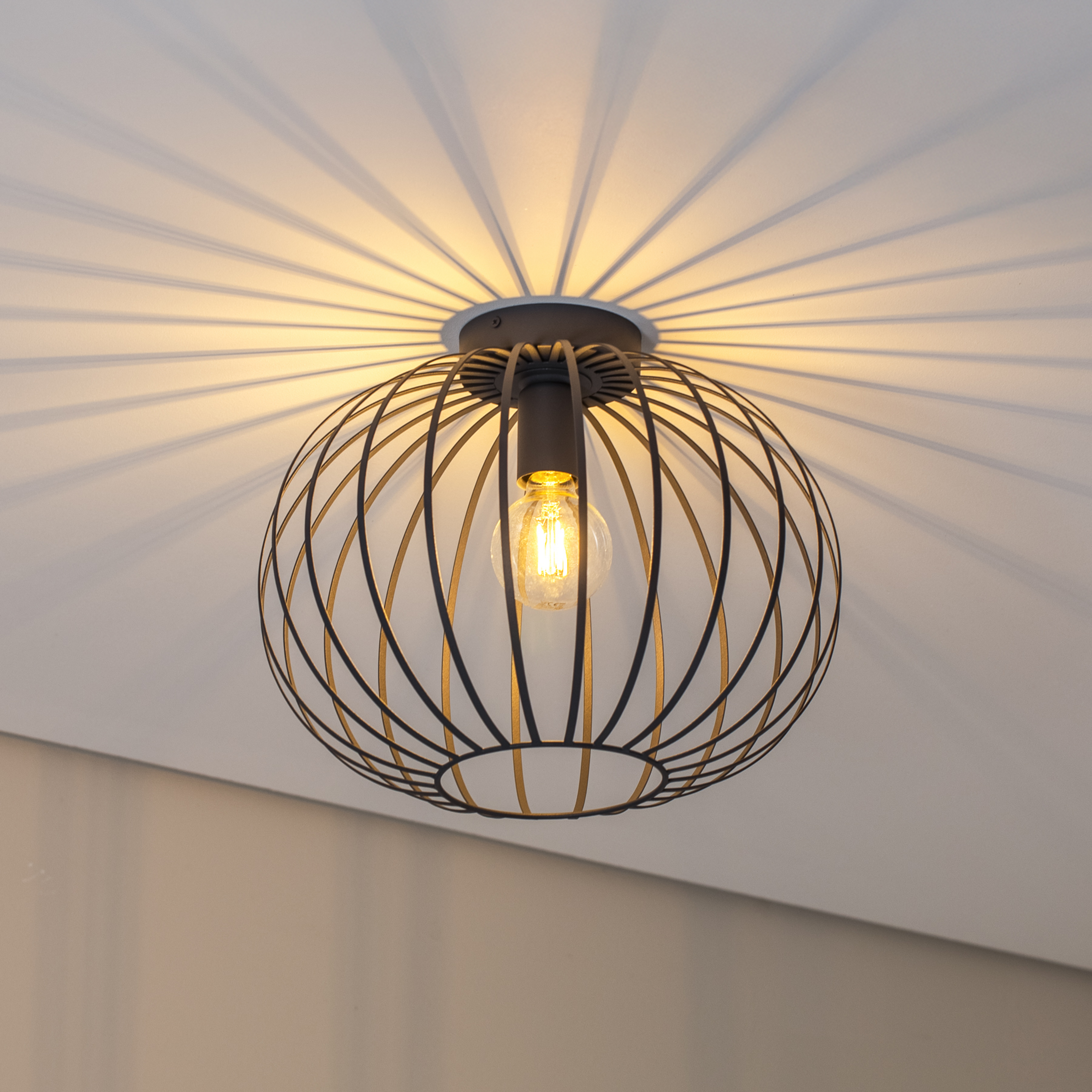 Valor ceiling light, anthracite, steel, Ø 40 cm