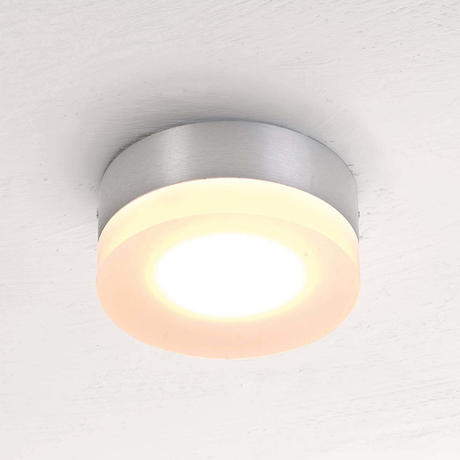 Bopp LED-Deckenleuchte One, aluminiumfarben, Ø 9 cm, Metall günstig online kaufen