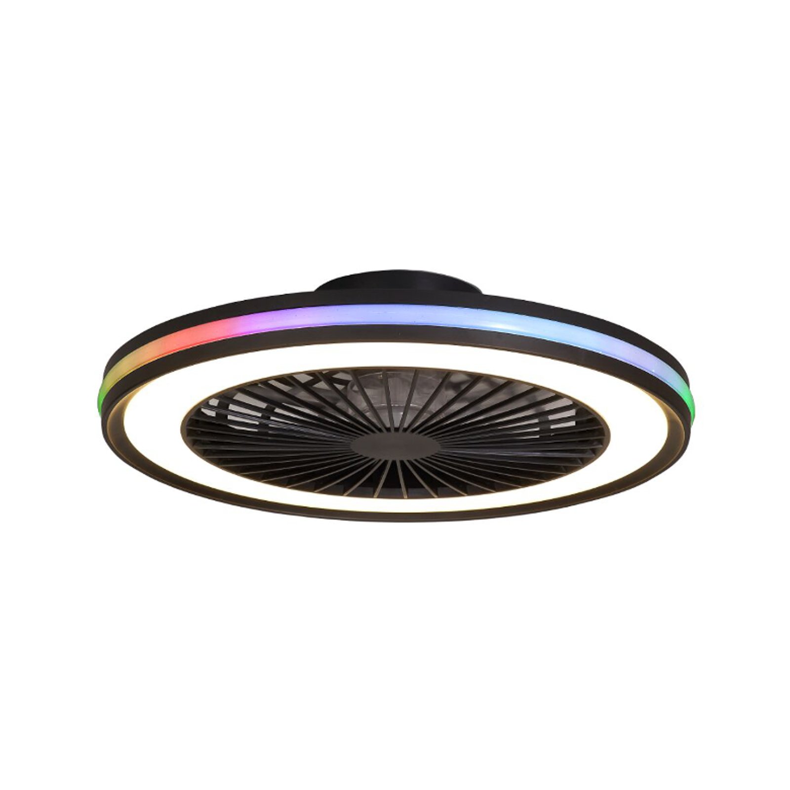 Ventilateur de plafond LED Gamer Big noir DC silencieux 56cm CCT RVB