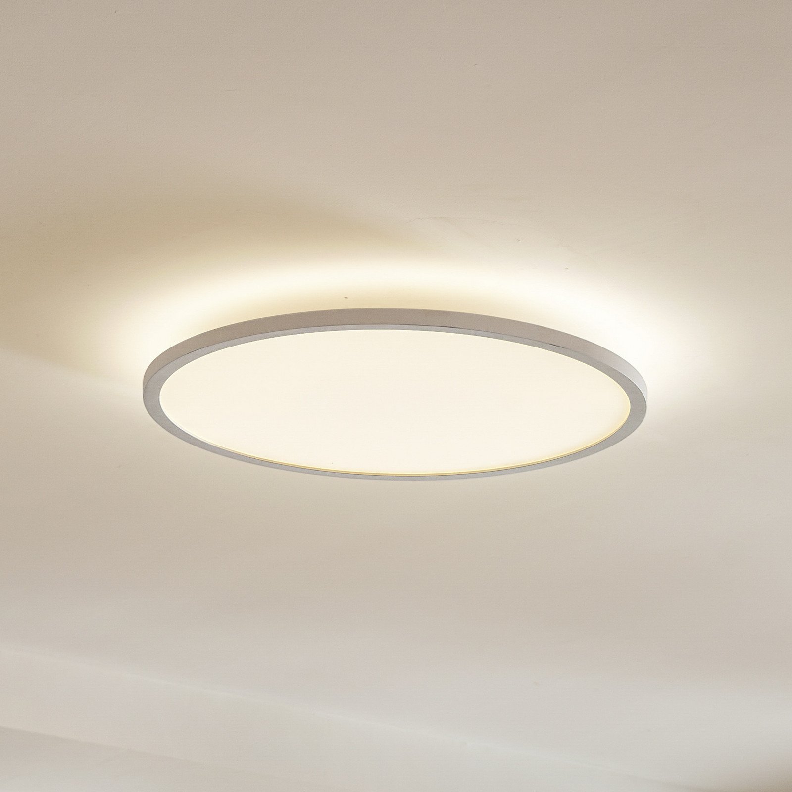 Arcchio plafonieră LED Brenda Ø 60 cm CCT telecomandă - Camera de zi / sufragerie - modern - alb - Plastic