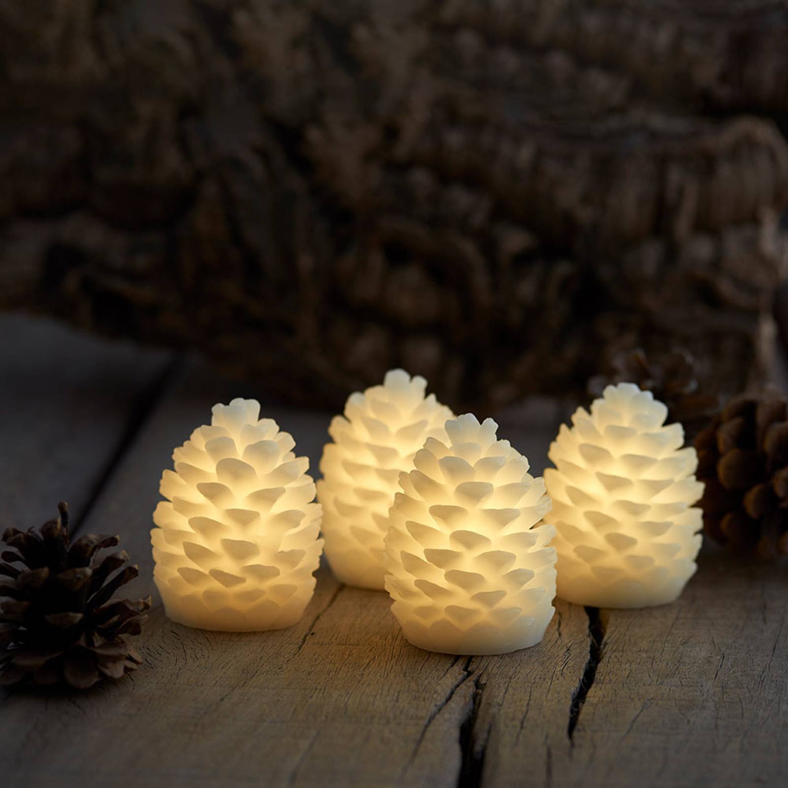 LED-Kerze Clara, Höhe 7,5 cm, Viererset günstig online kaufen