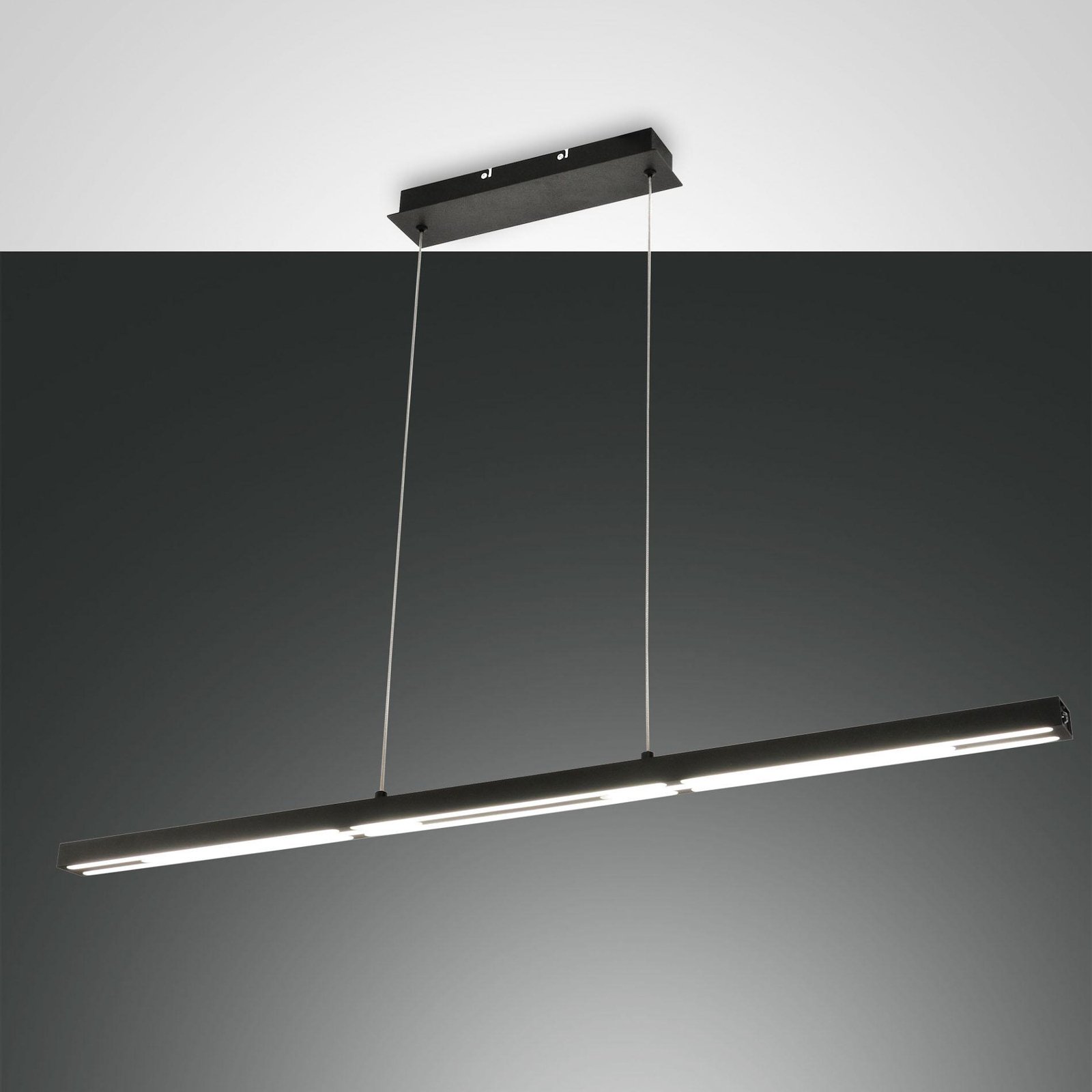 Candeeiro suspenso Ling LED, preto, com luz superior e inferior, regulável