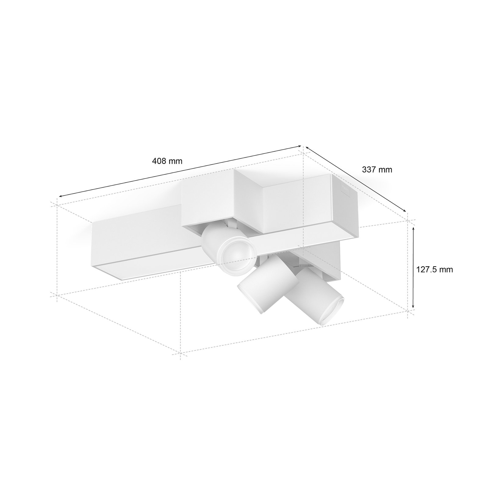 Philips Hue Centris Cross LED-spotlight, hvit, 3 lyskilder RGB CCT