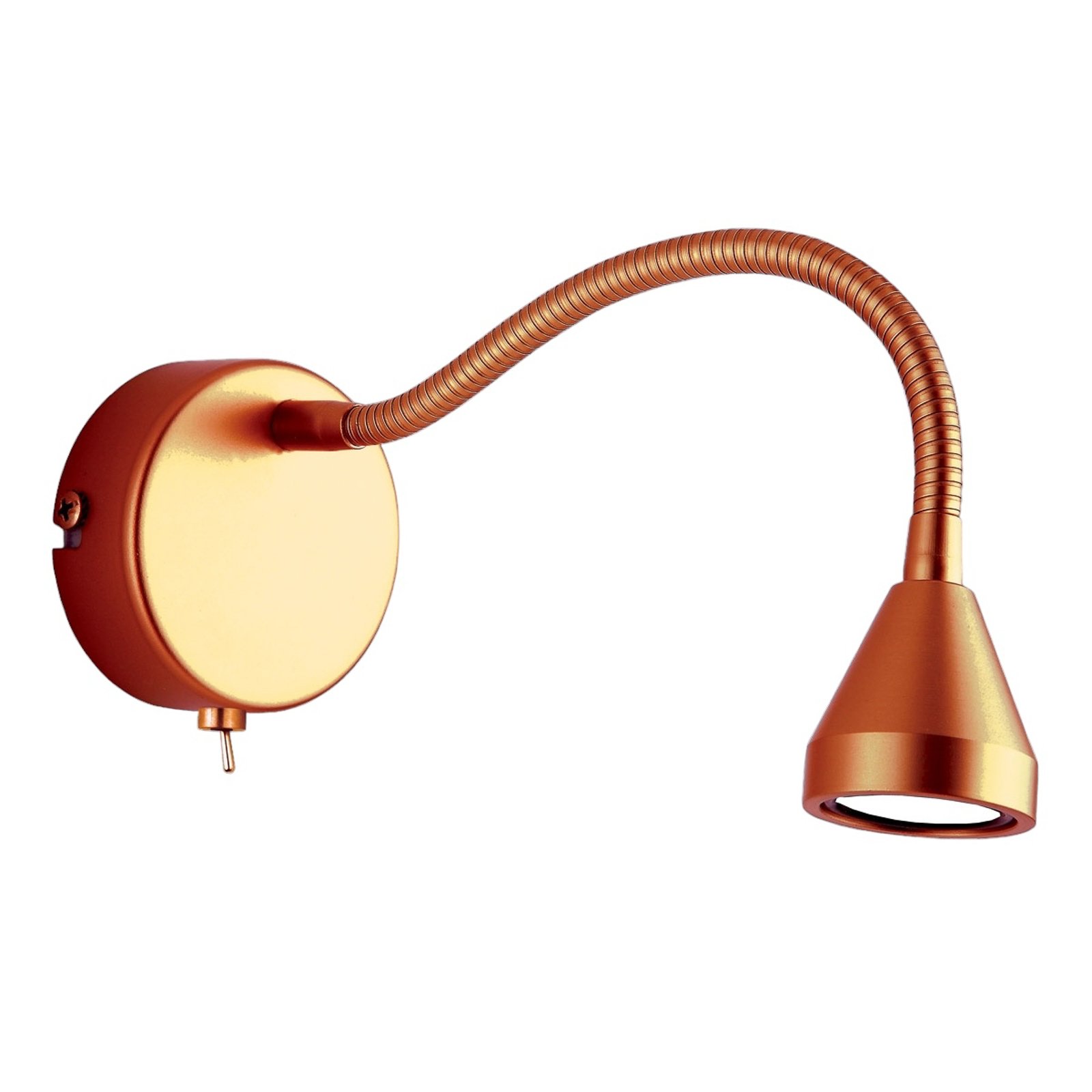 LED wall light Mini, flexible arm, antique, 5,000K