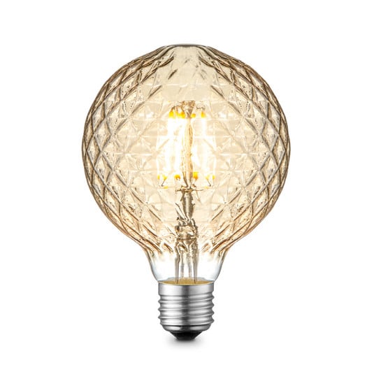 Leuchtmittel LED 4W Amber Facet G95 Dimbar E27 - Lucande