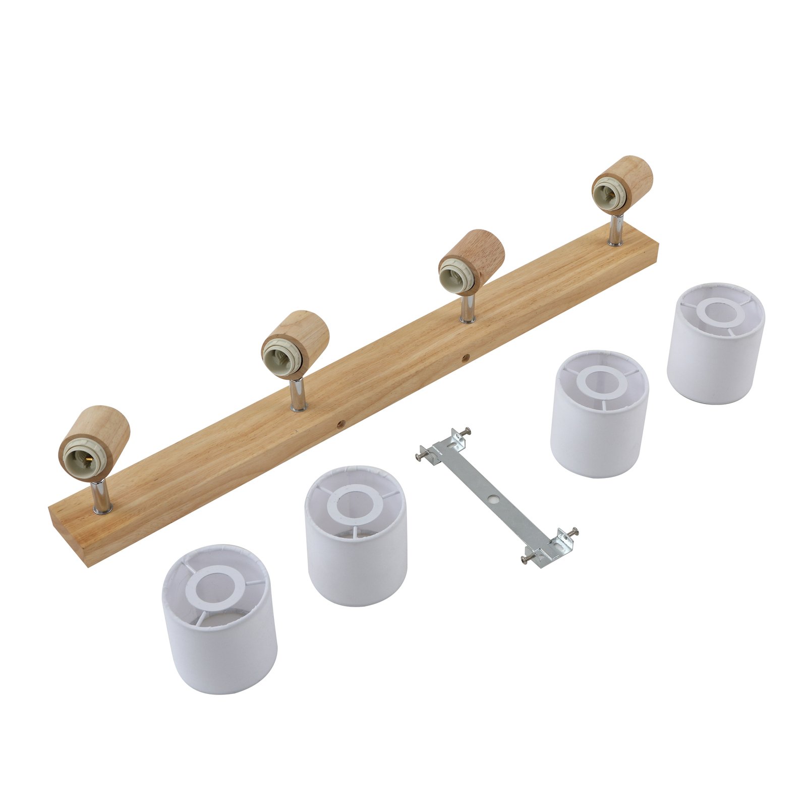Wanessa 4 Plafonieră Wood/White - Lindby