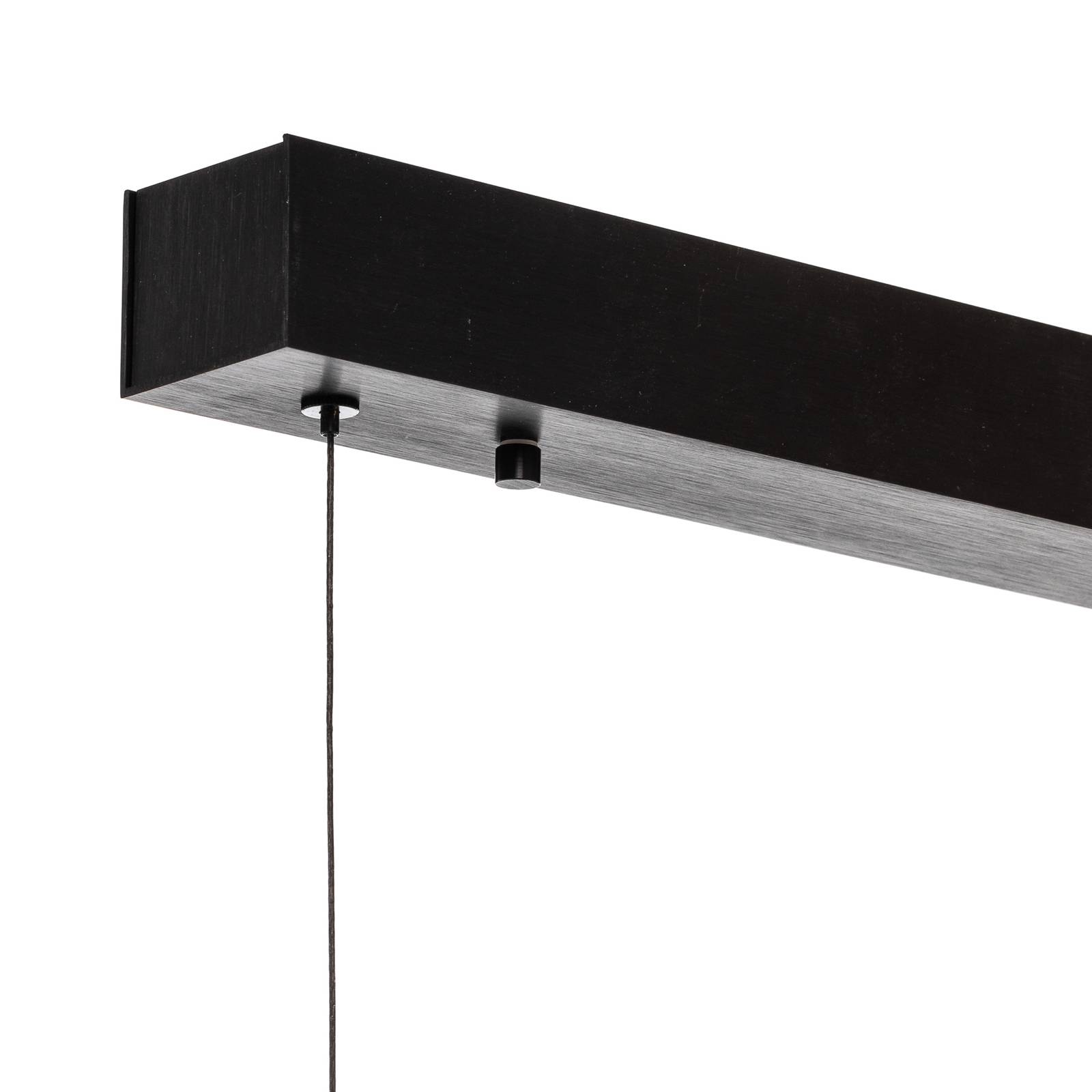 Quitani Elis lampa wisząca LED dąb/czarny 148 cm