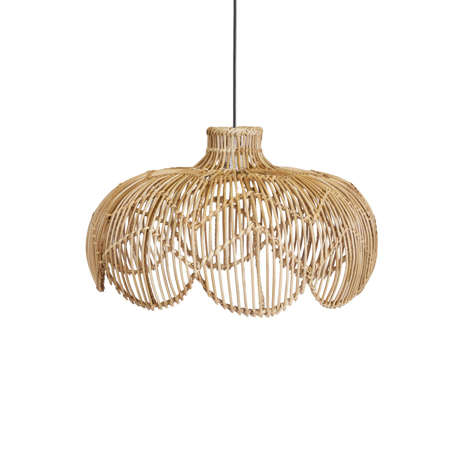 Suspension d'extérieur Belle, rotin naturel, Ø 43 cm, fiche IP44