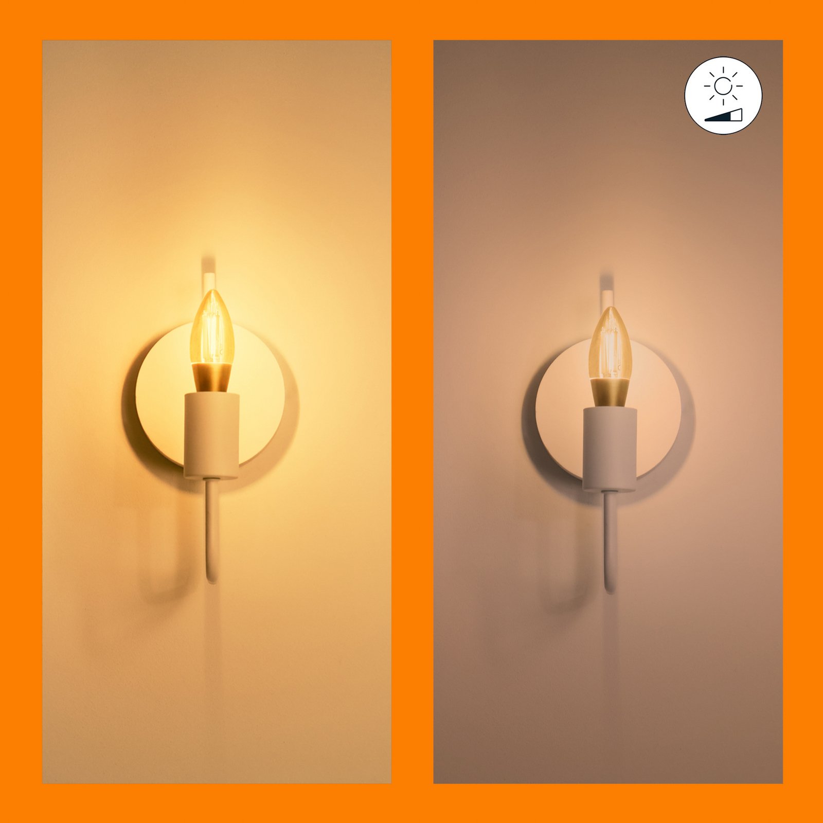 Leuchtmittel Smart TW Amb. 4,9W 370lm 2000-5000K Kerzen Gold E14- WiZ
