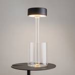 Maytoni LED rechargeable table lamp AI Collaboration, glass, black