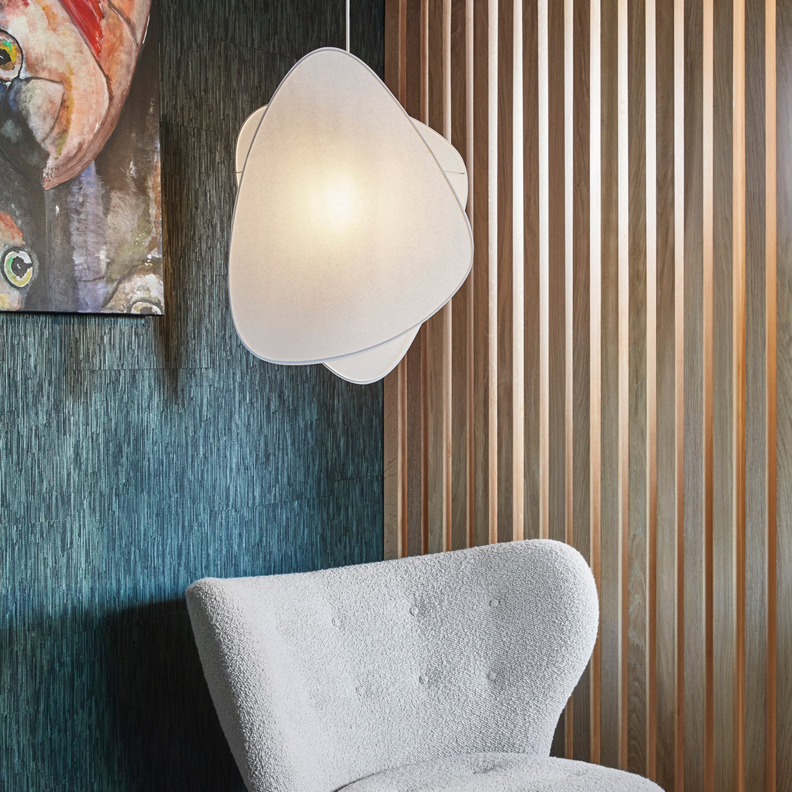 Screen S Hängeleuchte, 58 cm, weiß, Papier - MARKET SET Screen S Hängeleuchte, 58 cm, weiß, Papier - MARKET SET