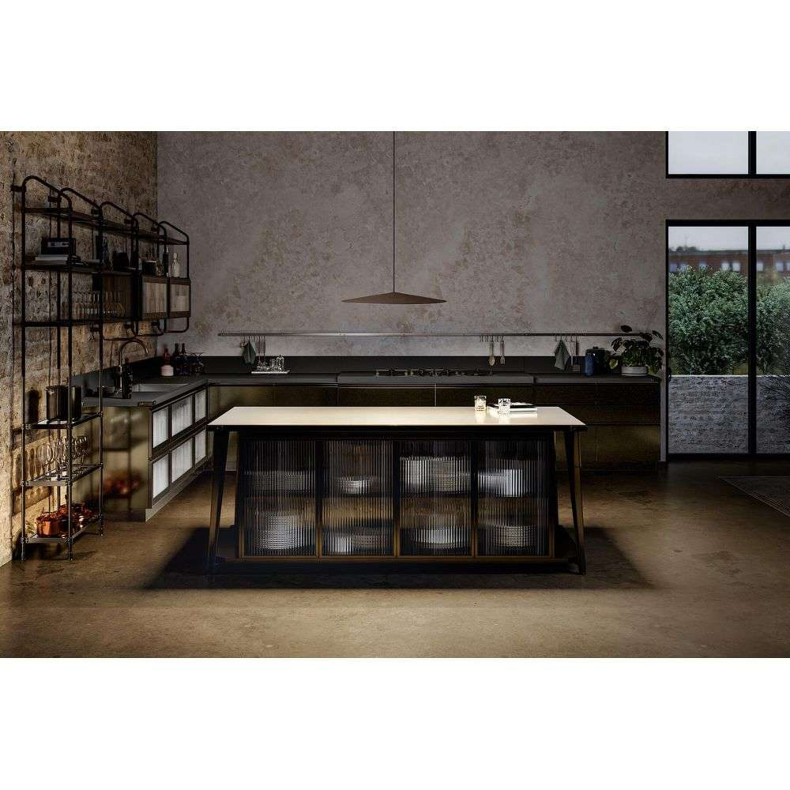 Ufo Lustră Pendul Medium 2700K Matt Black - Diesel Living with Lodes