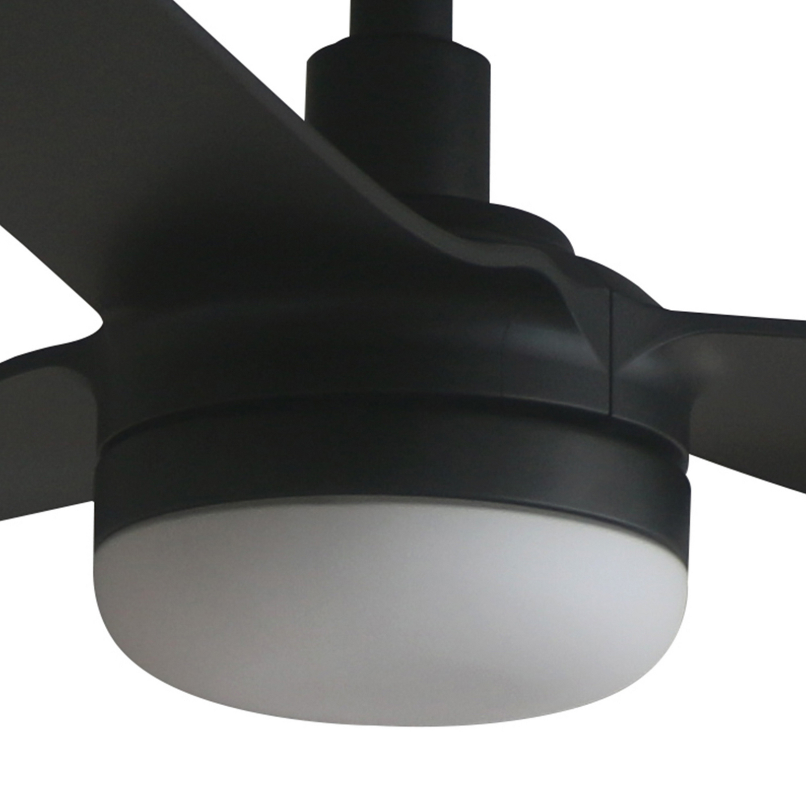 LED-kattotuuletin Punt M, musta, DC, hiljainen, 130 cm, CCT