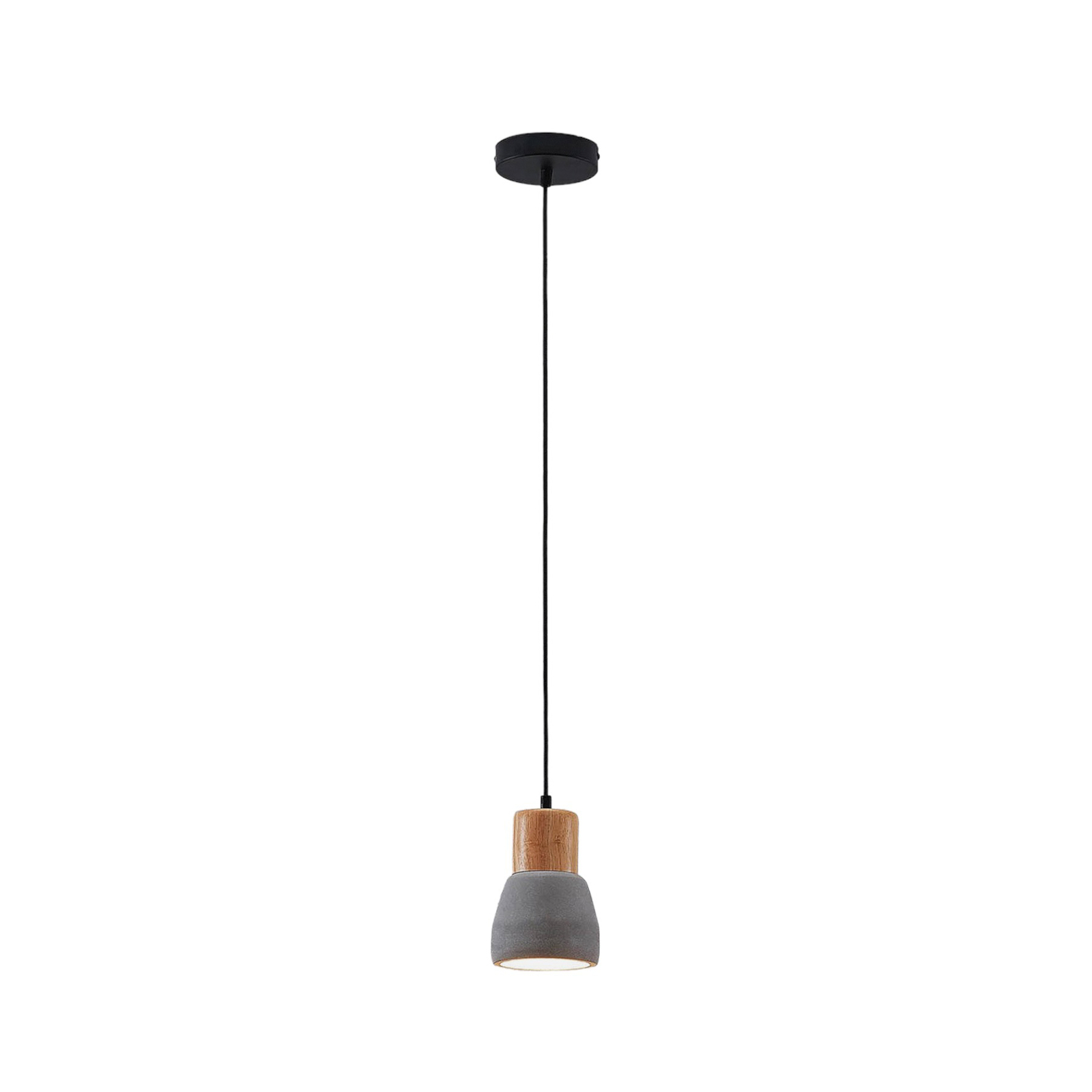 Margot Pendant Concrete/Wood - Lindby