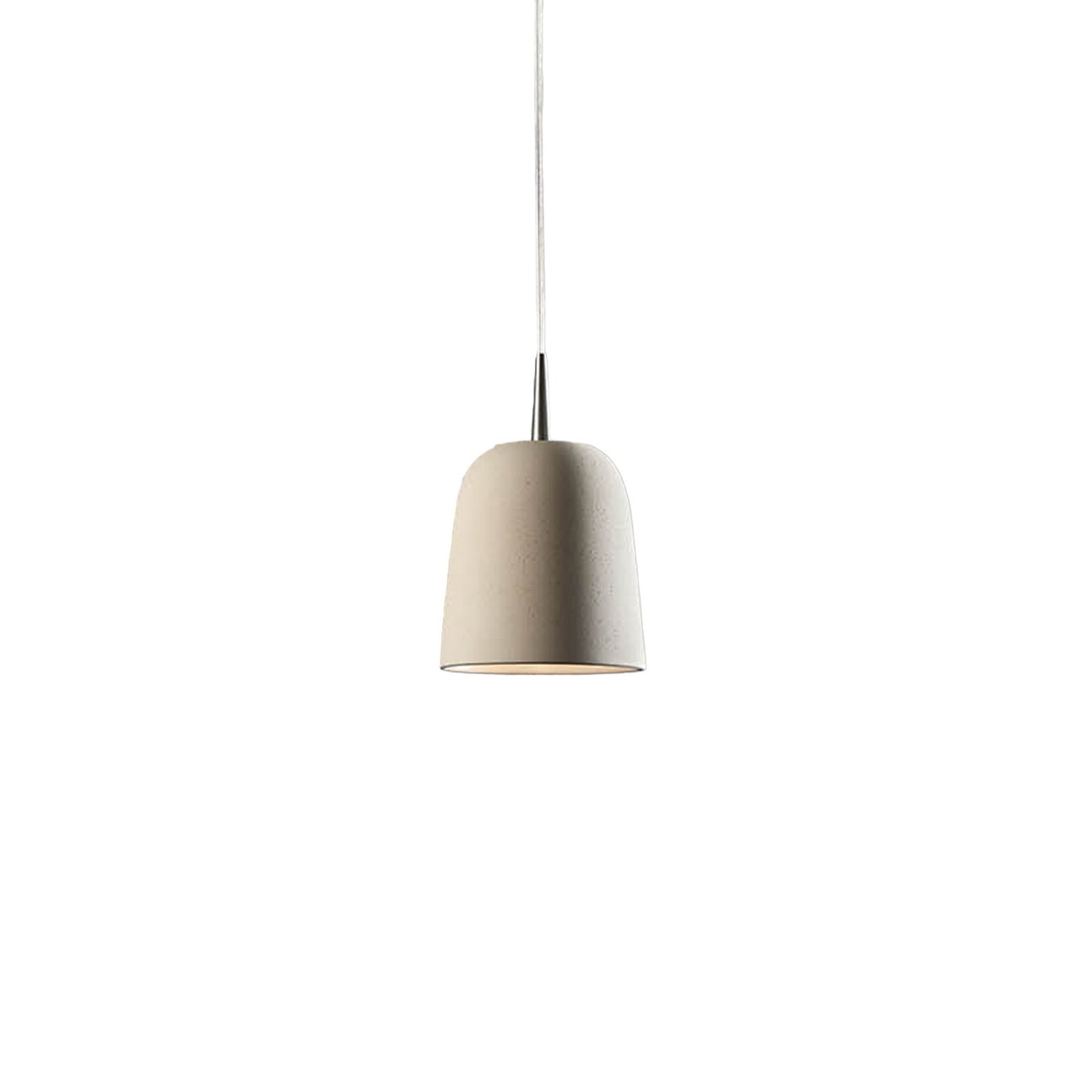 Hanglamp Clavio S 1-lamp In Aluminium/Crème