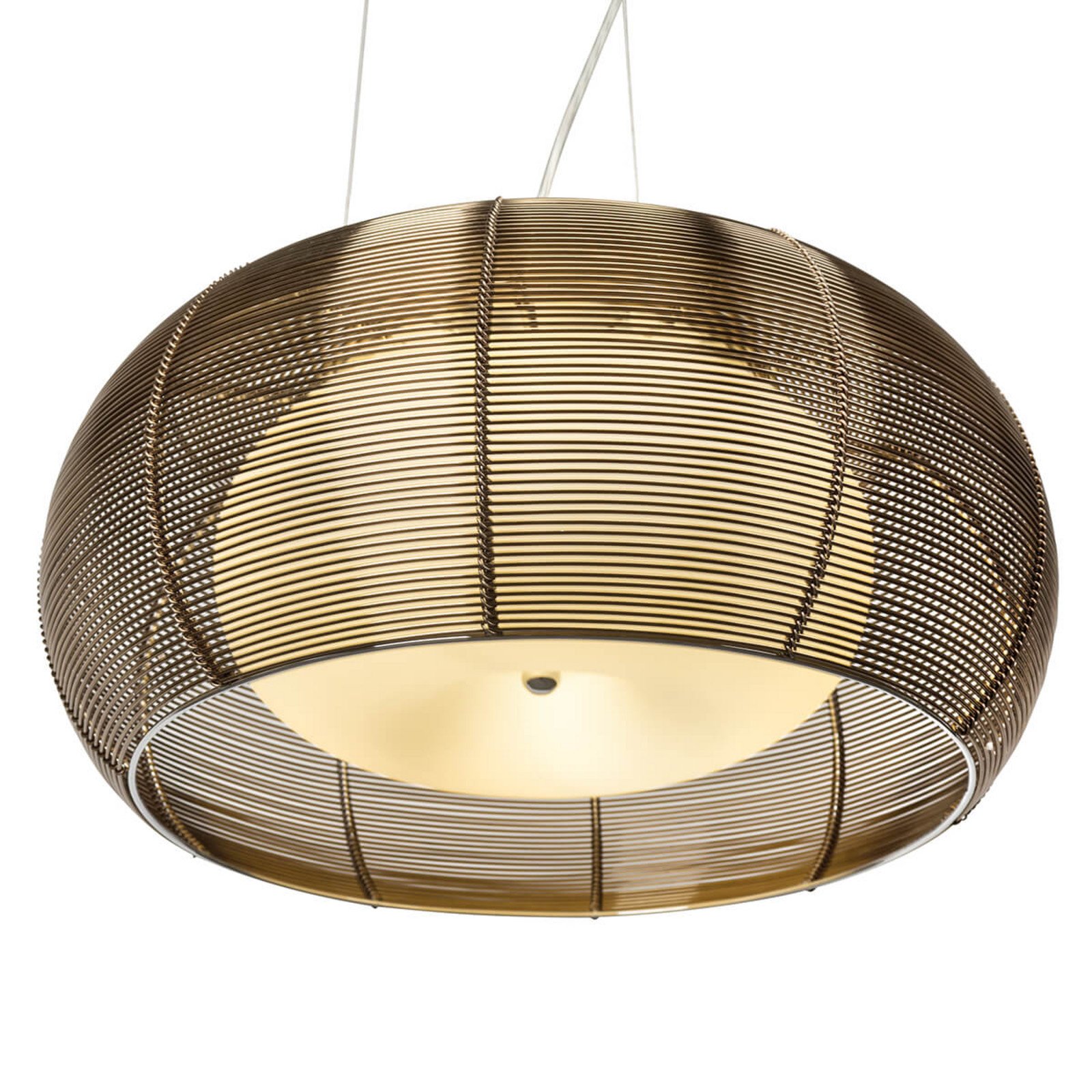 Brilliant Relax lampă suspendată 1 sursă 40cm bronz - Camera de zi / sufragerie - modern - bronz crom - Metal