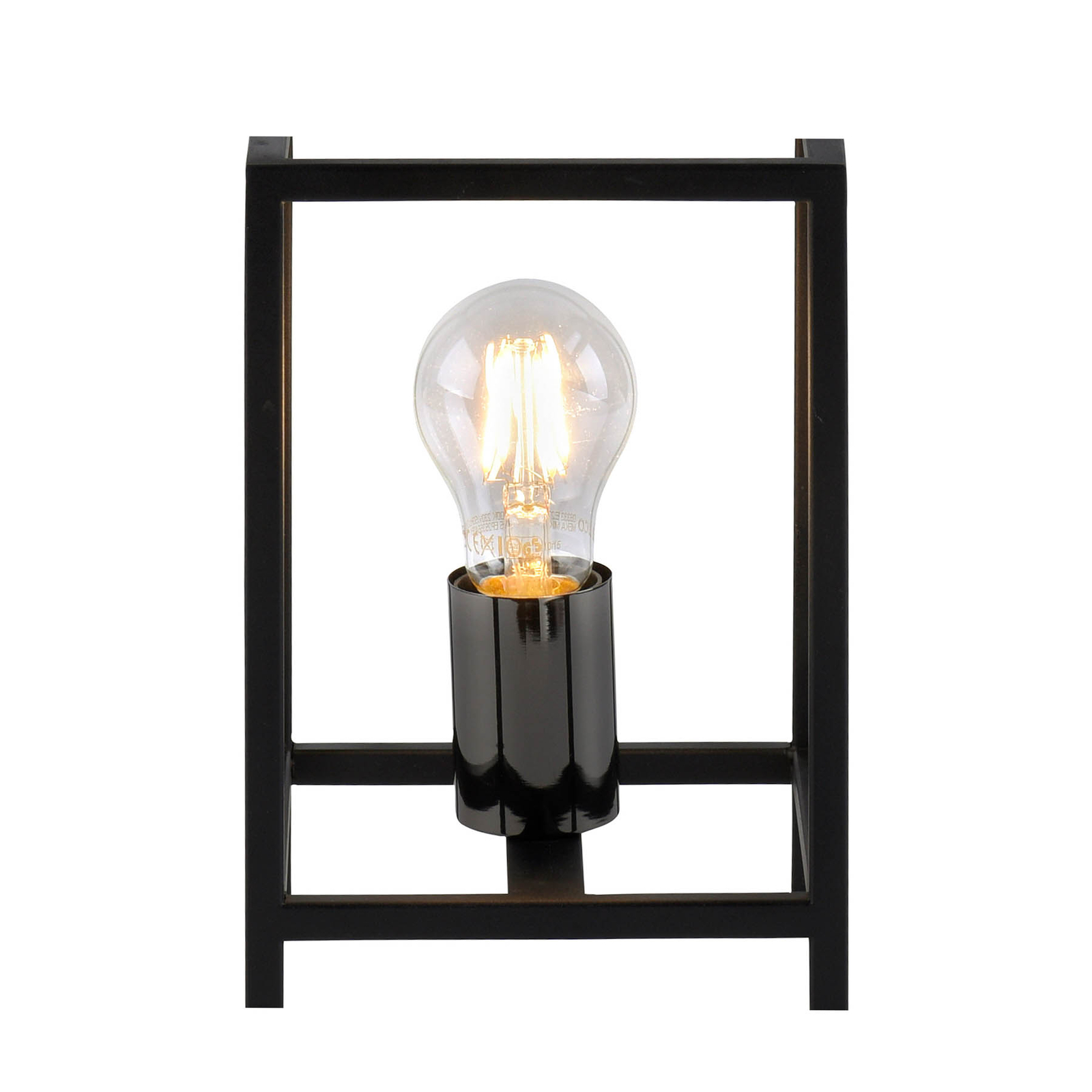 Fabio table lamp, rectangular, black