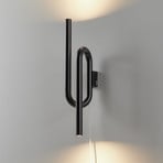 Foscarini Tobia LED-væglampe med ledning, sort