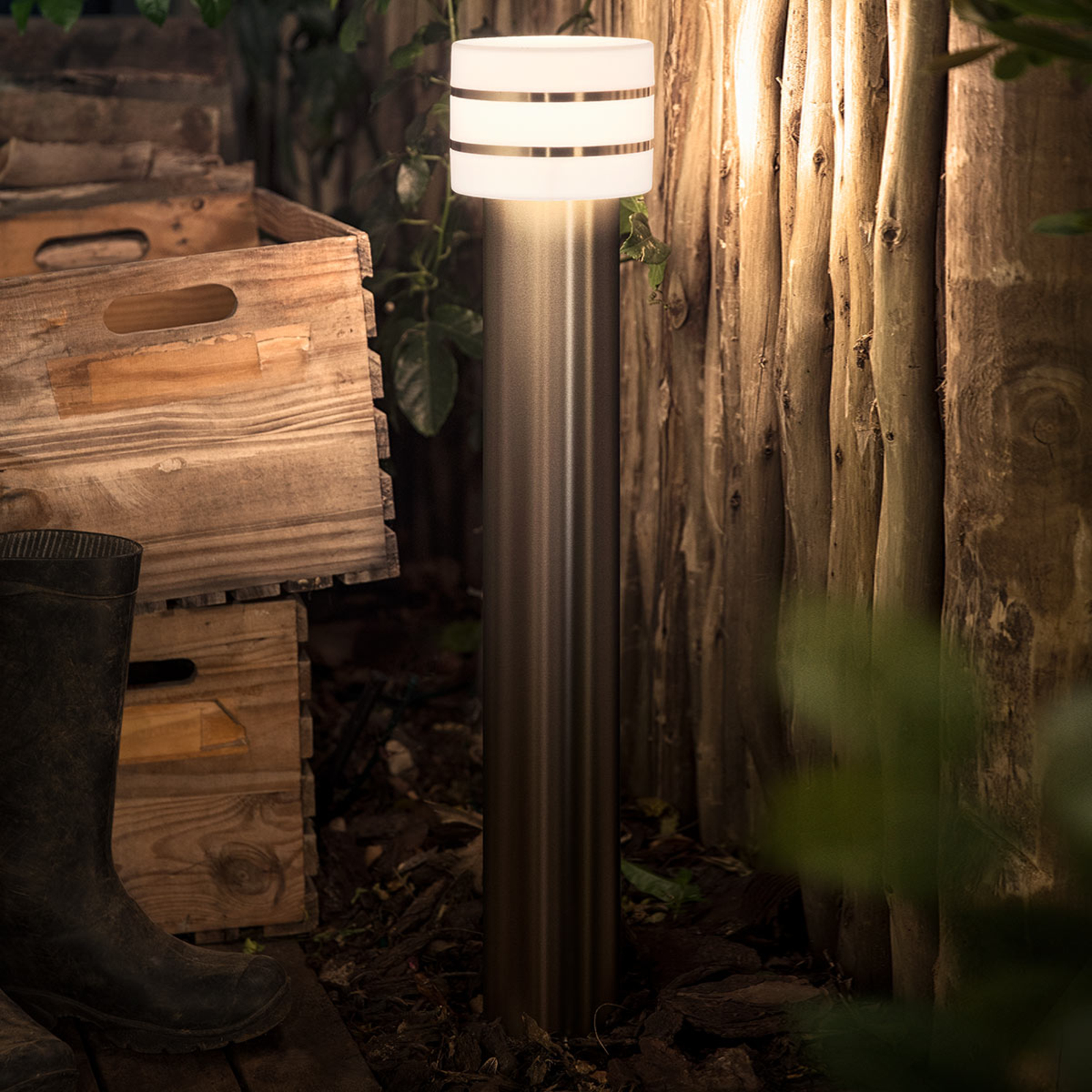 PHILIPS HUE Philips Hue Tuar LED path light, stainless steel, aluminium, plastic, E27, 9.5 W, energy efficiency: A+, H: 77 cm